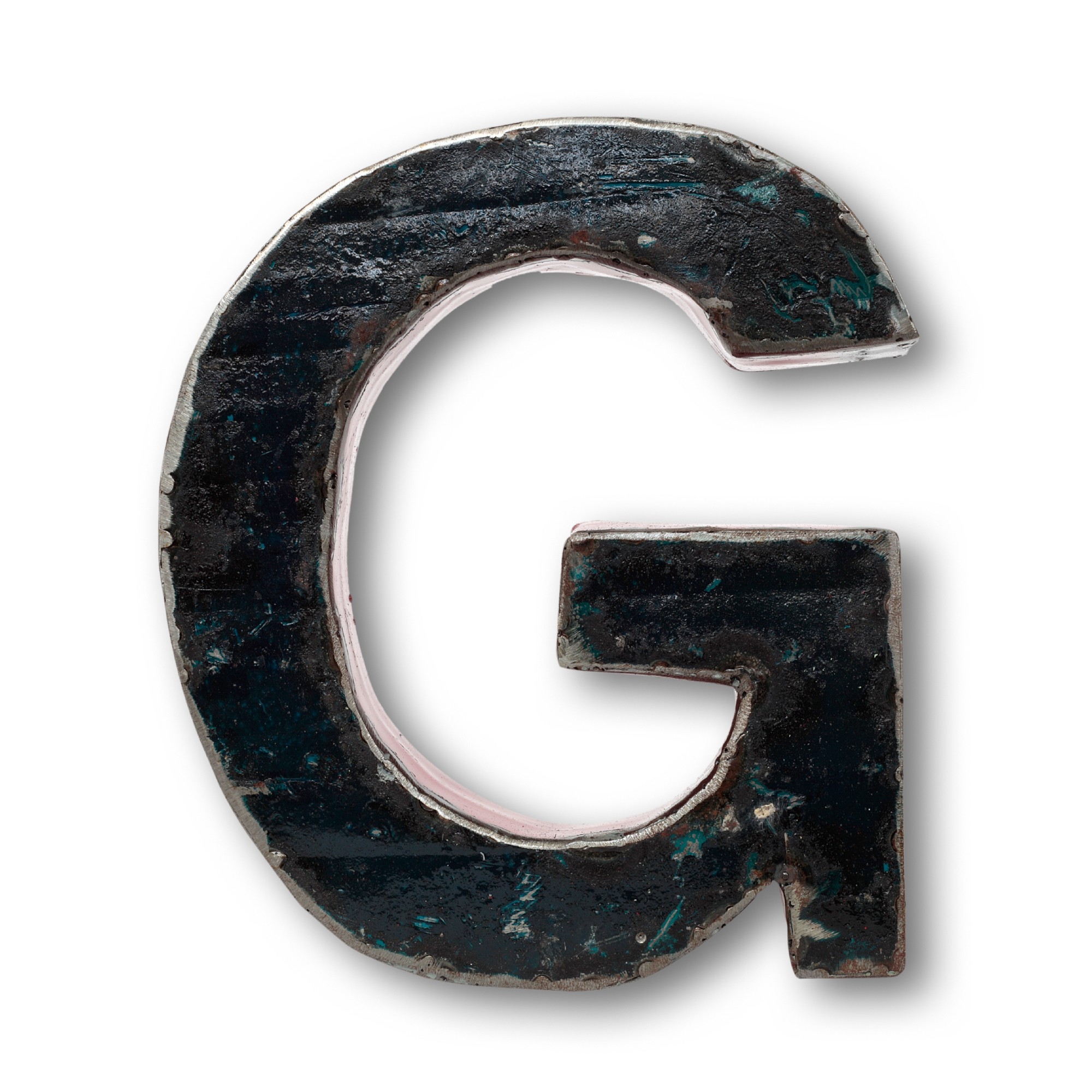 Metallbuchstabe 'G', multicolor, T 21 cm, B 18 cm, H 4 cm