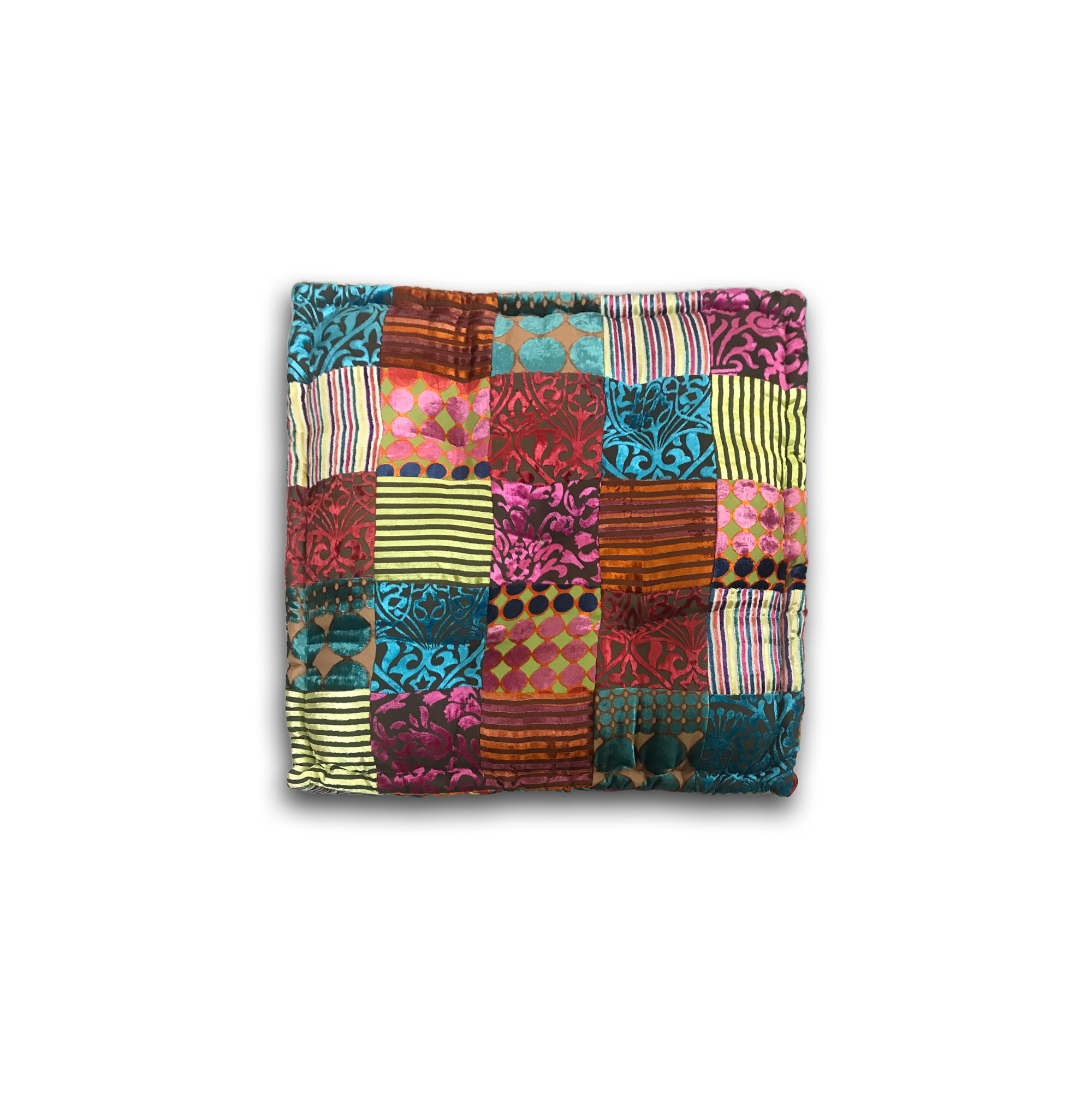 Sitzkissen Patchwork, multicolor, T 60 cm, B 60 cm, H 10 cm
