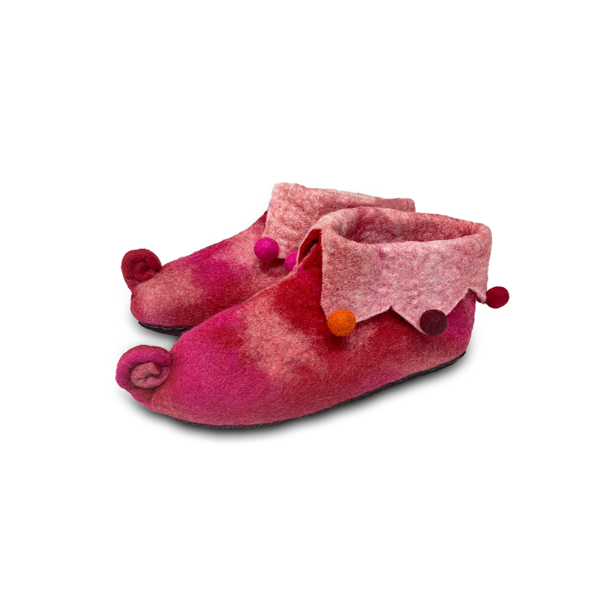 Harlekin-Pantoffeln 'Batik' rot, in 3 Größen