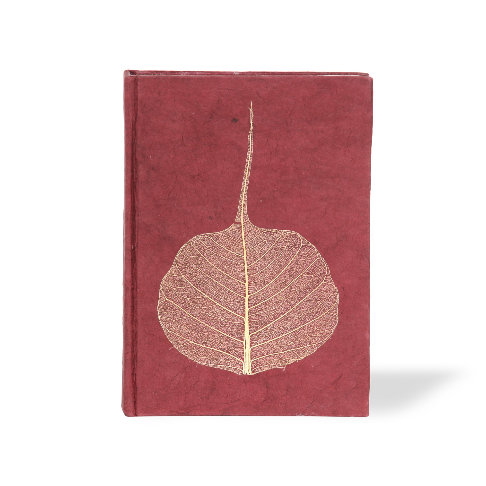Notizbuch 'Blatt', rot, B 8 cm, H 11,5 cm