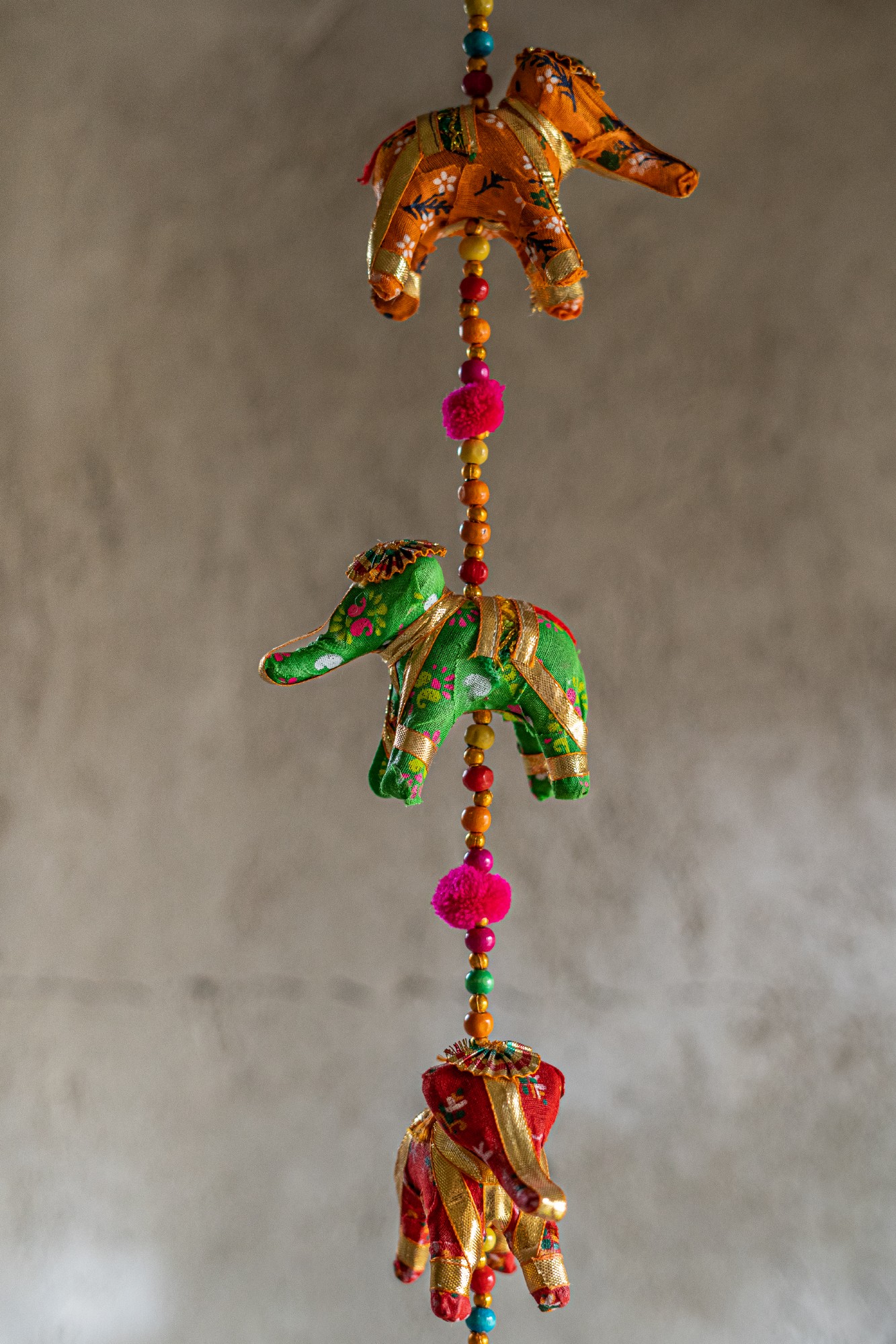 5er Girlande 'Elefant', multicolor, H 85 cm