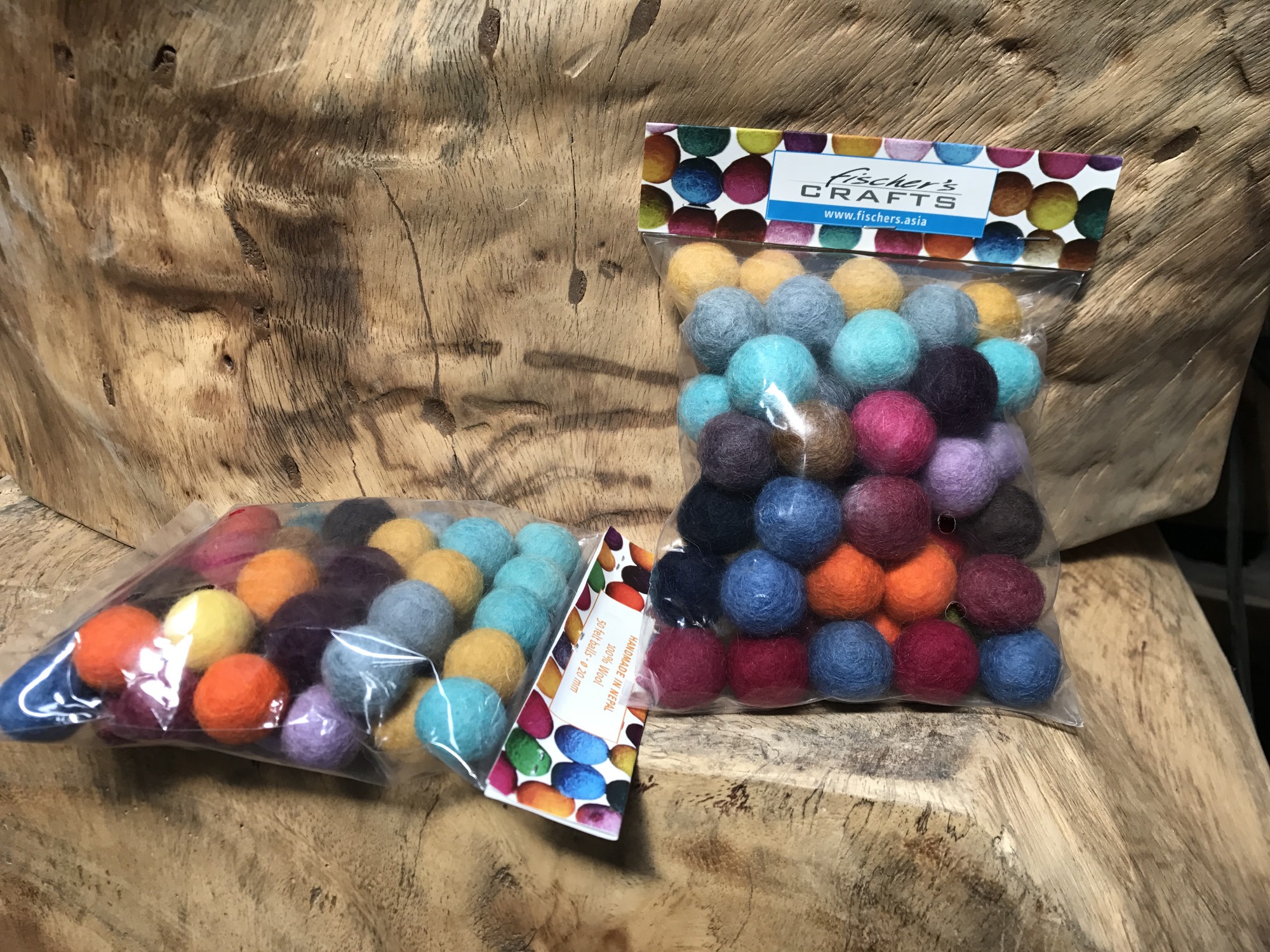 Filz-Pompons, multicolor, Ø 20 mm