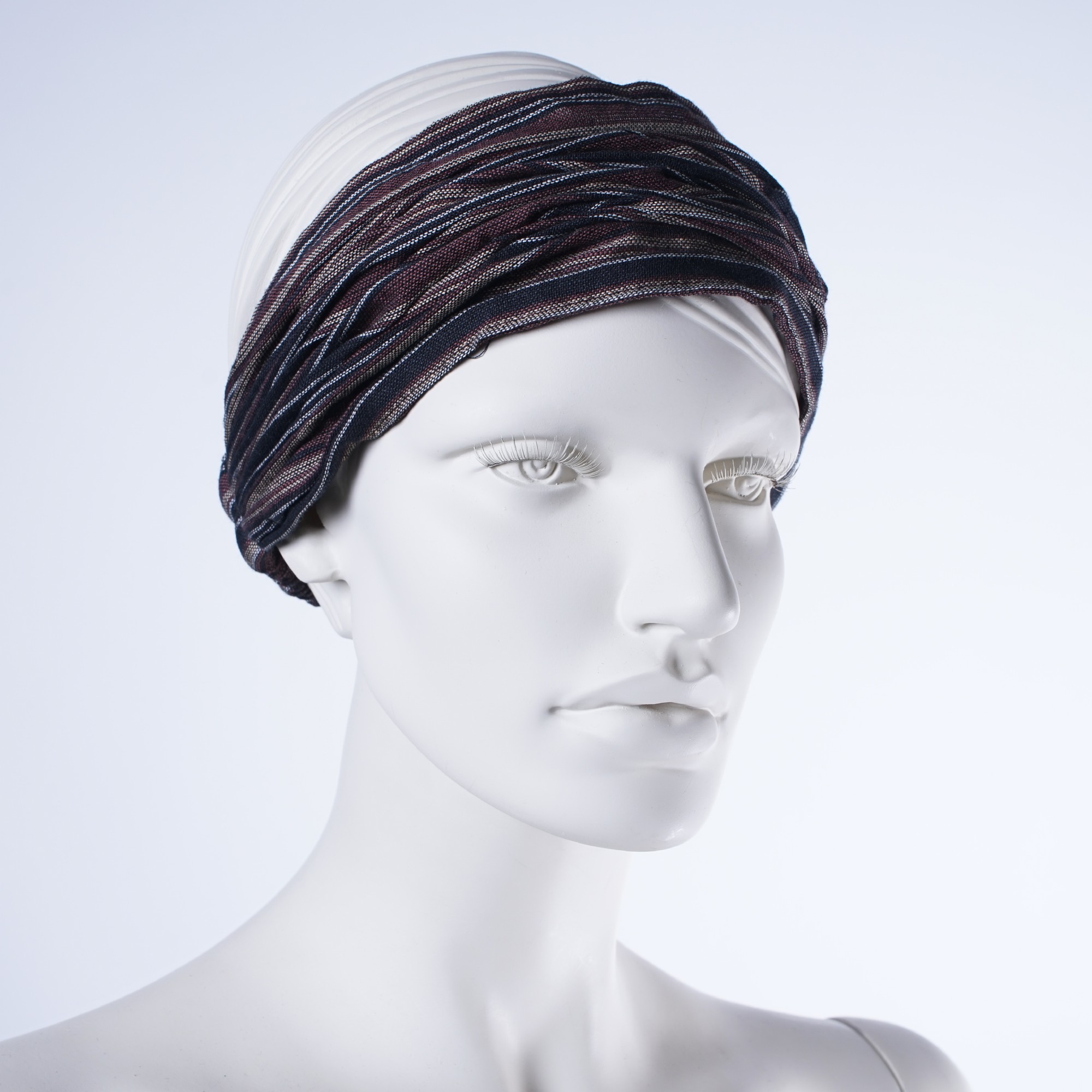 Haarband 'Memphis', aus 100% Baumwolle, schwarz/braun
