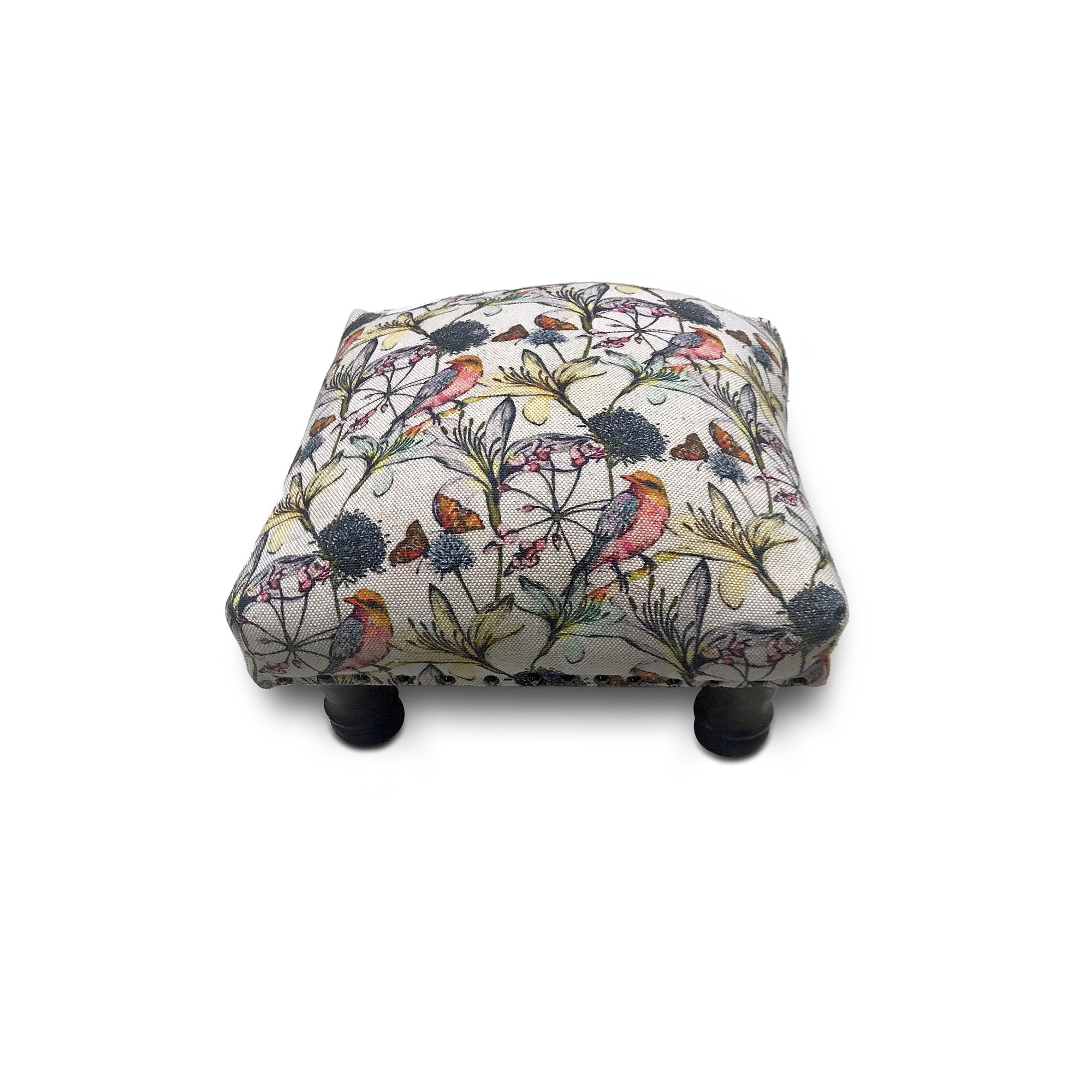 Fußbank 'Birds & Flowers', T 40 cm, B 40 cm, H 24 cm