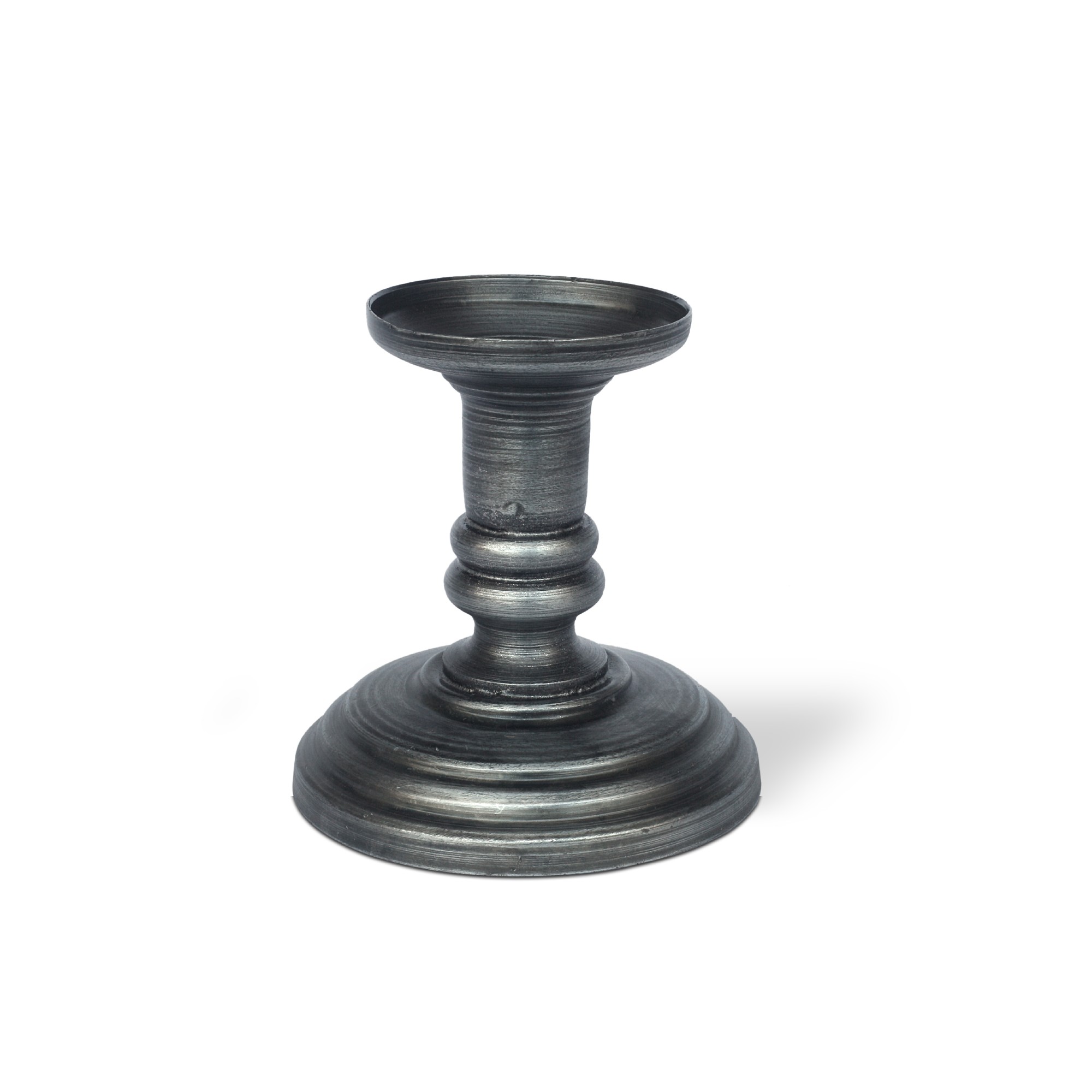 Kerzenständer aus Metall, antik-finish, Ø 8,5 cm, H 10 cm
