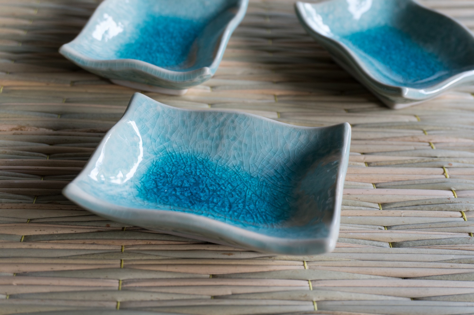 Ablage rechteckig, blau, B 9 cm, L 7 cm, H 3 cm