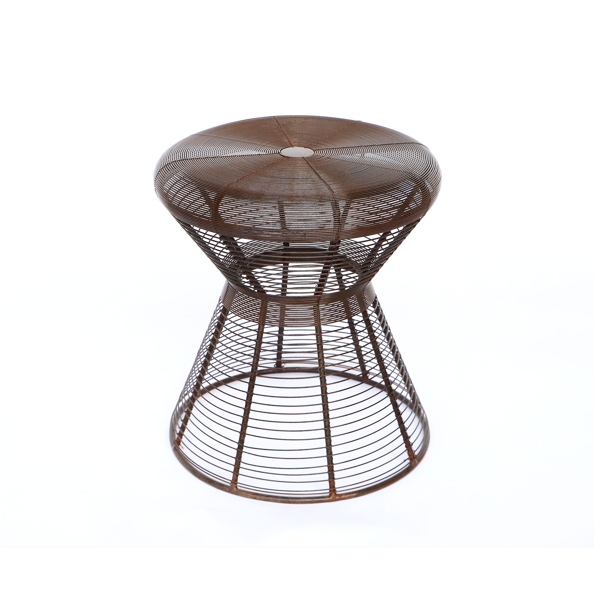 Hocker aus Eisendraht, Ø 41 cm, H 46 cm