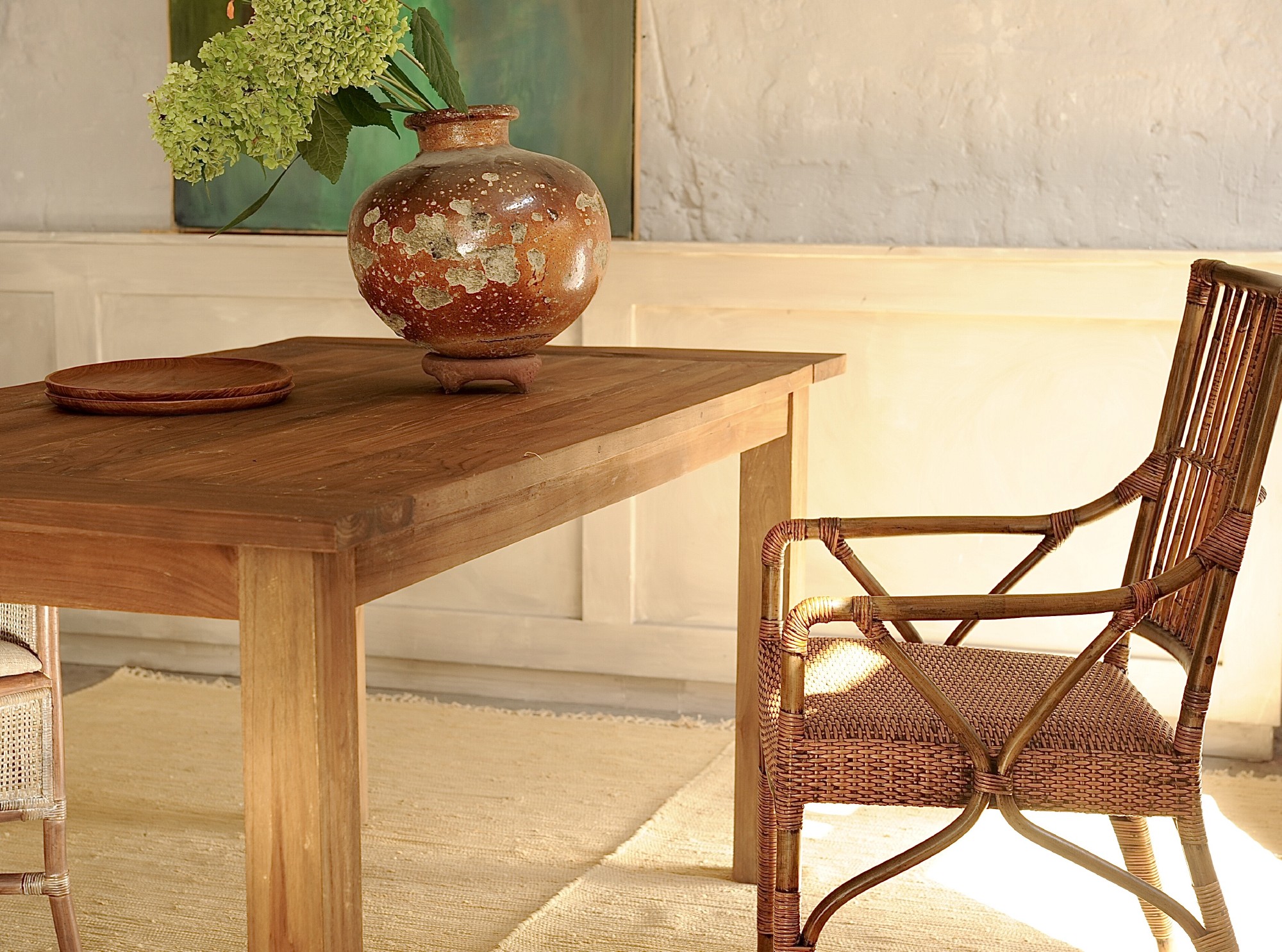 Esstisch aus recyceltem Teak ohne Schublade, natur, L 140 cm, B 90 cm, H 78 cm