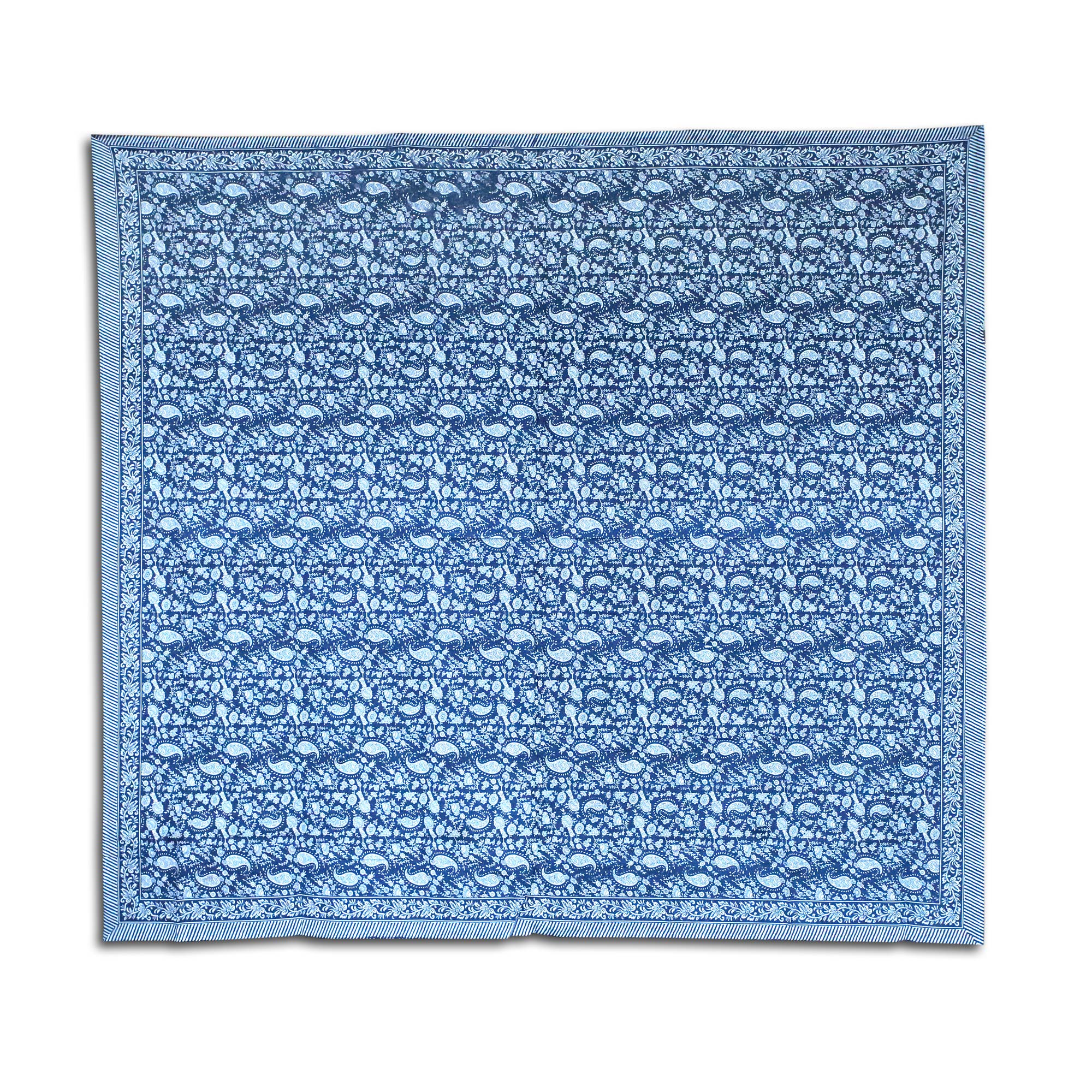 Tagesdecke 'Paisley', blau, weiß, L 240 cm, B 213 cm