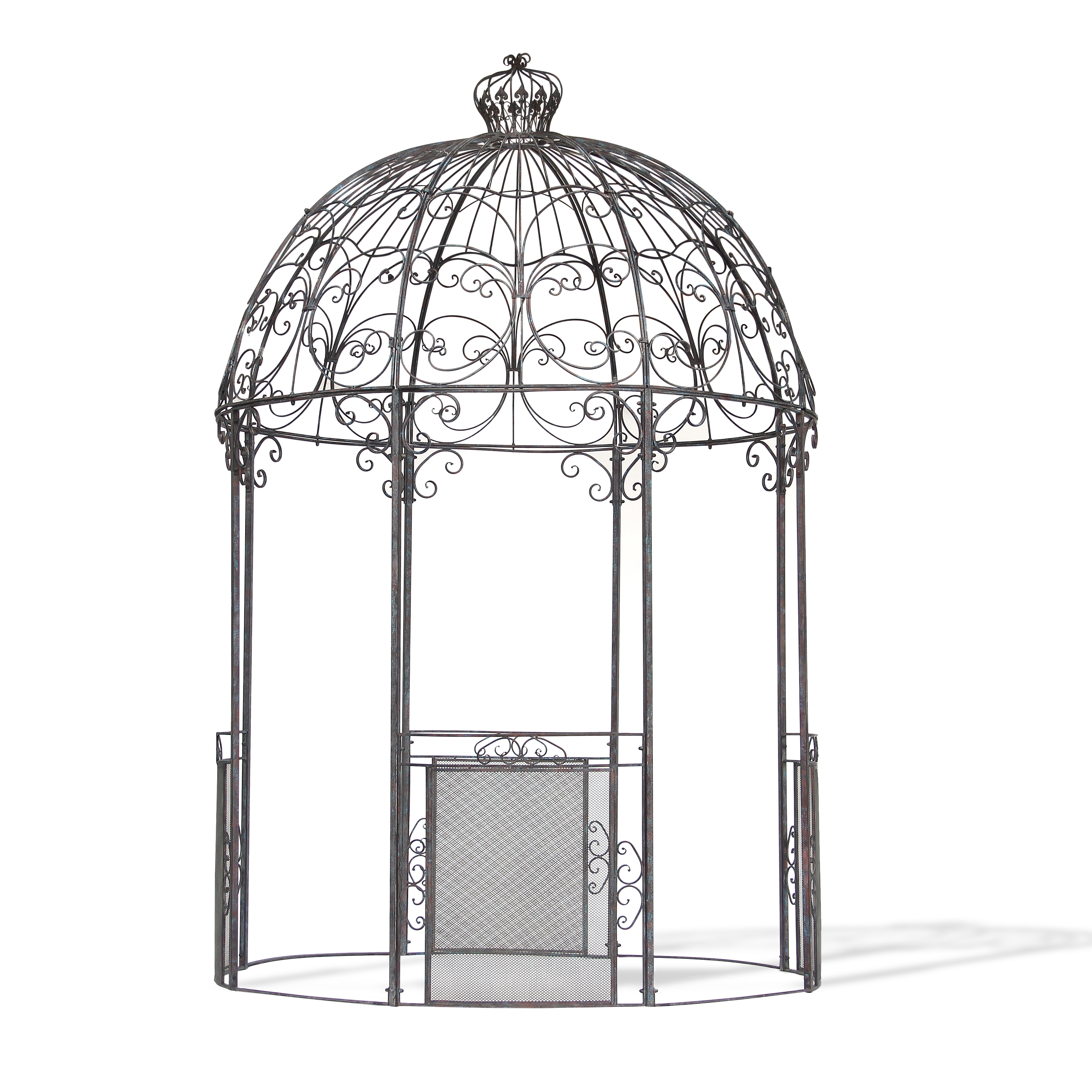 Pavillon 'Jaques', rostbraun, schwarz, Ø 220 cm, H 341 cm