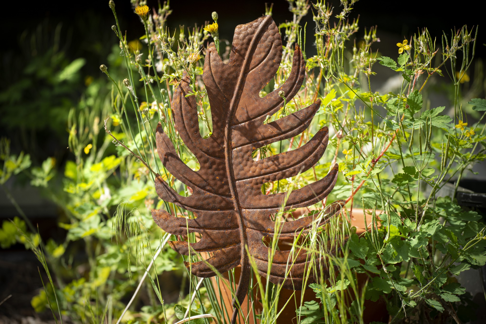 Gartenstecker 'Monstera',  L 28,5 cm, B 2 cm, H 59 cm