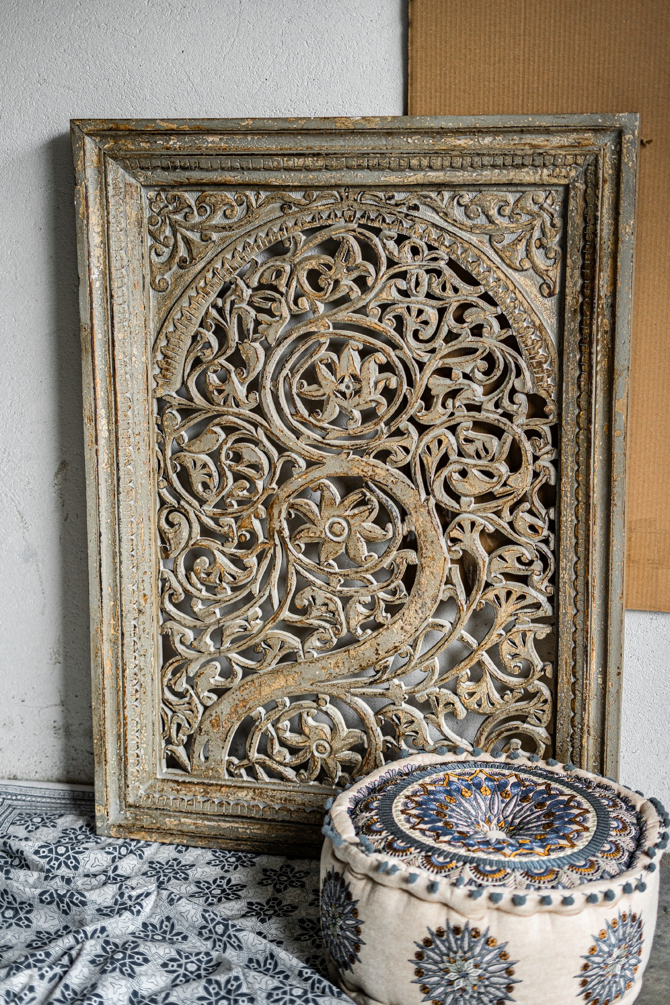 Wandpanel 'Flowers Hedge', T 6 cm, B 105 cm, H 77 cm