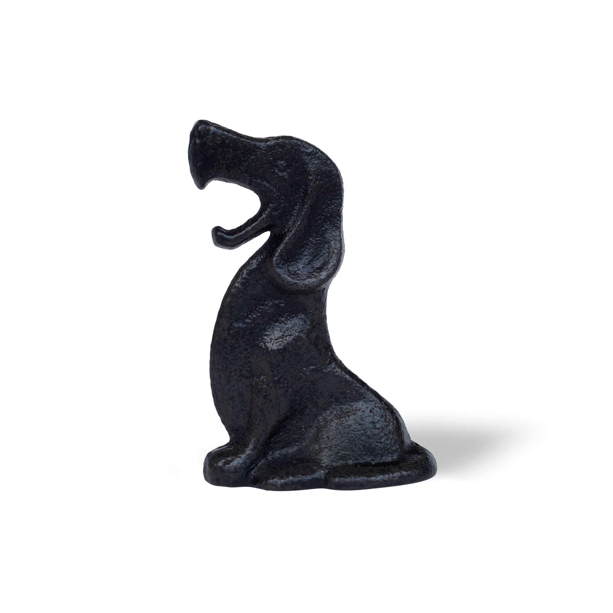 Flaschenöffner 'Dog' stehend, aus Gusseisen, H 10,5 cm, T 3 cm, B 6,5 cm