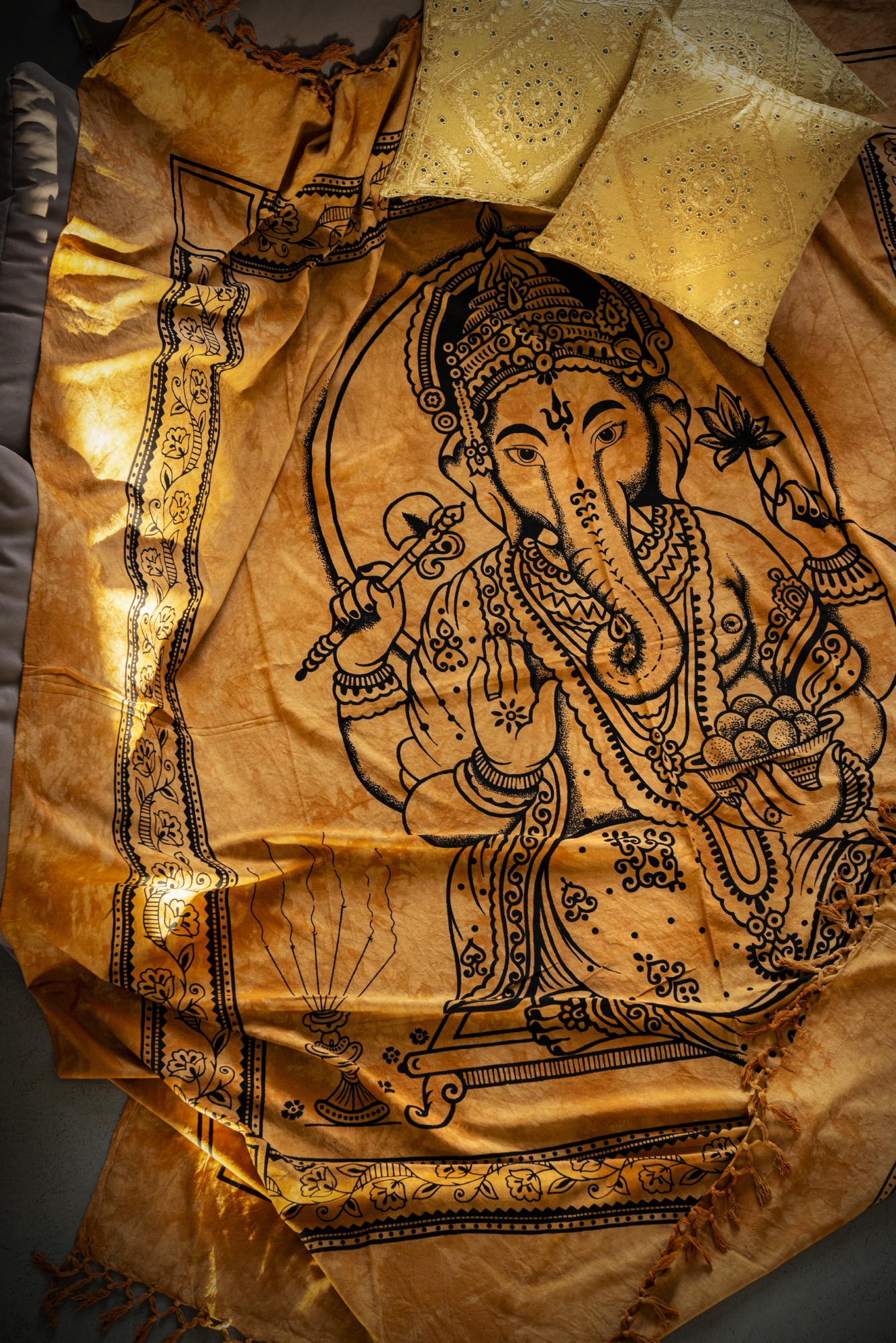 Tagesdecke 'Ganesha', T 210 cm, B 245 cm