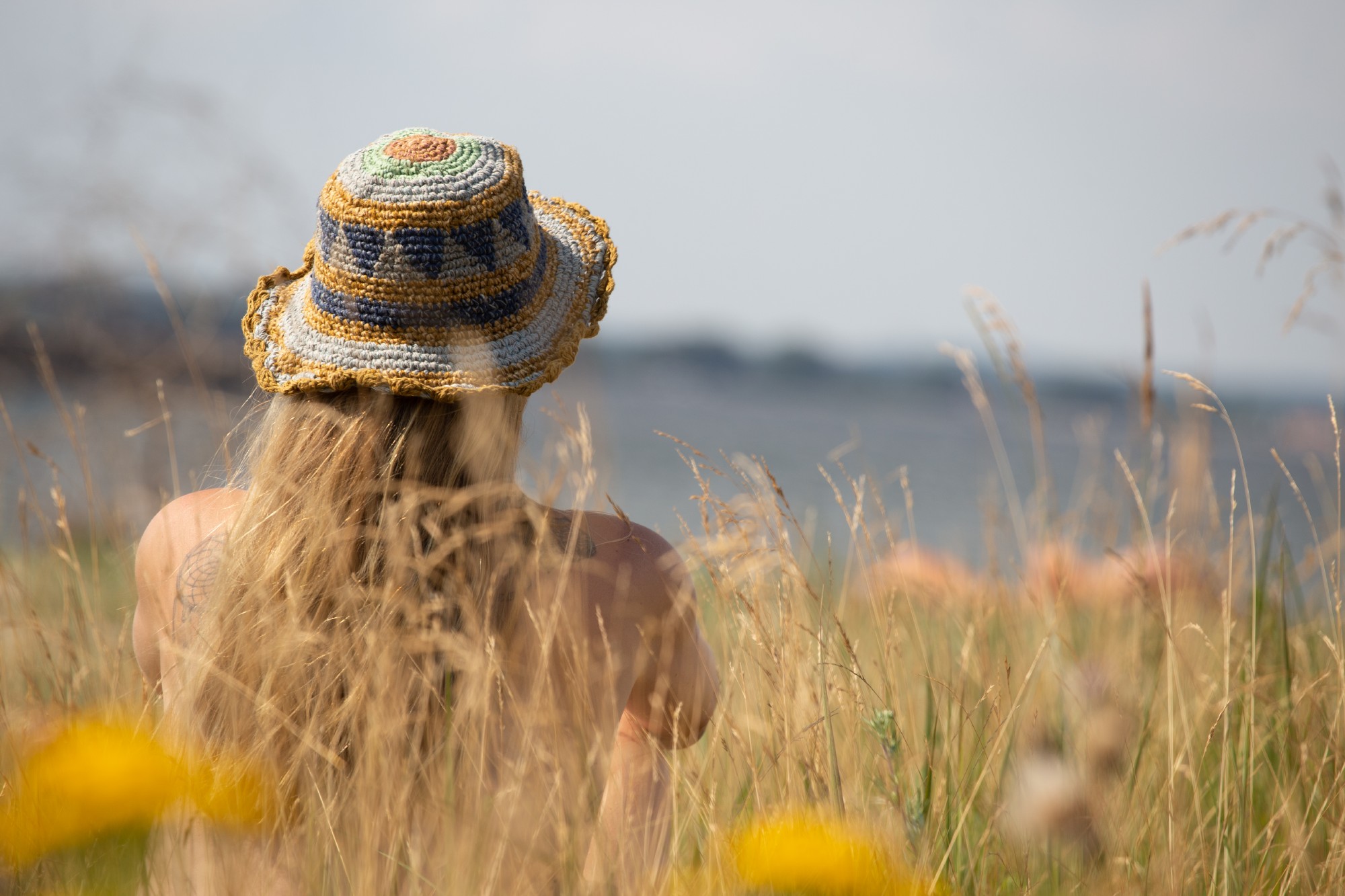 Sommerhut, multicolor, aus Hanf und Baumwolle