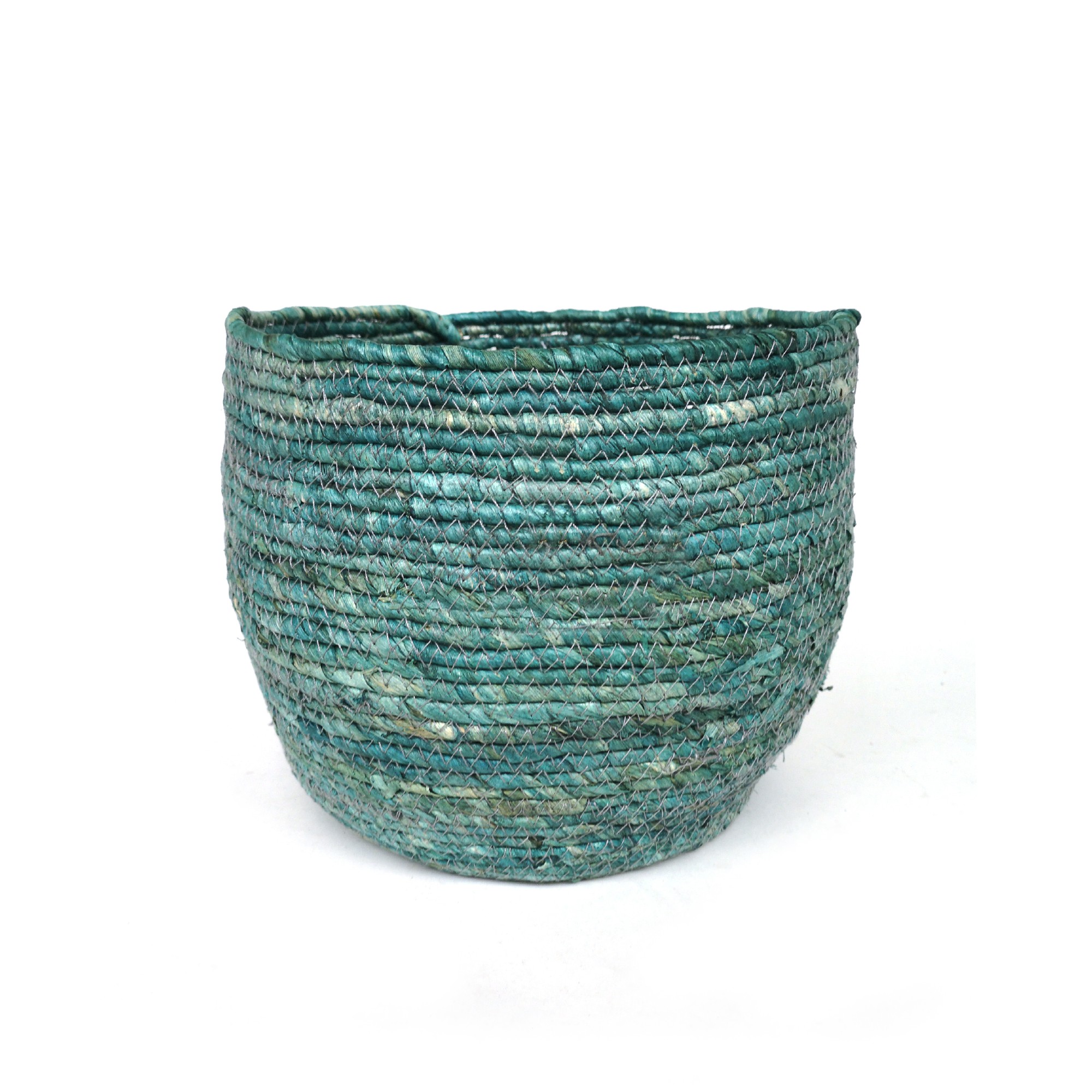 Korb 'Freddo' S, türkisgrün, Ø 25 cm, H 23 cm