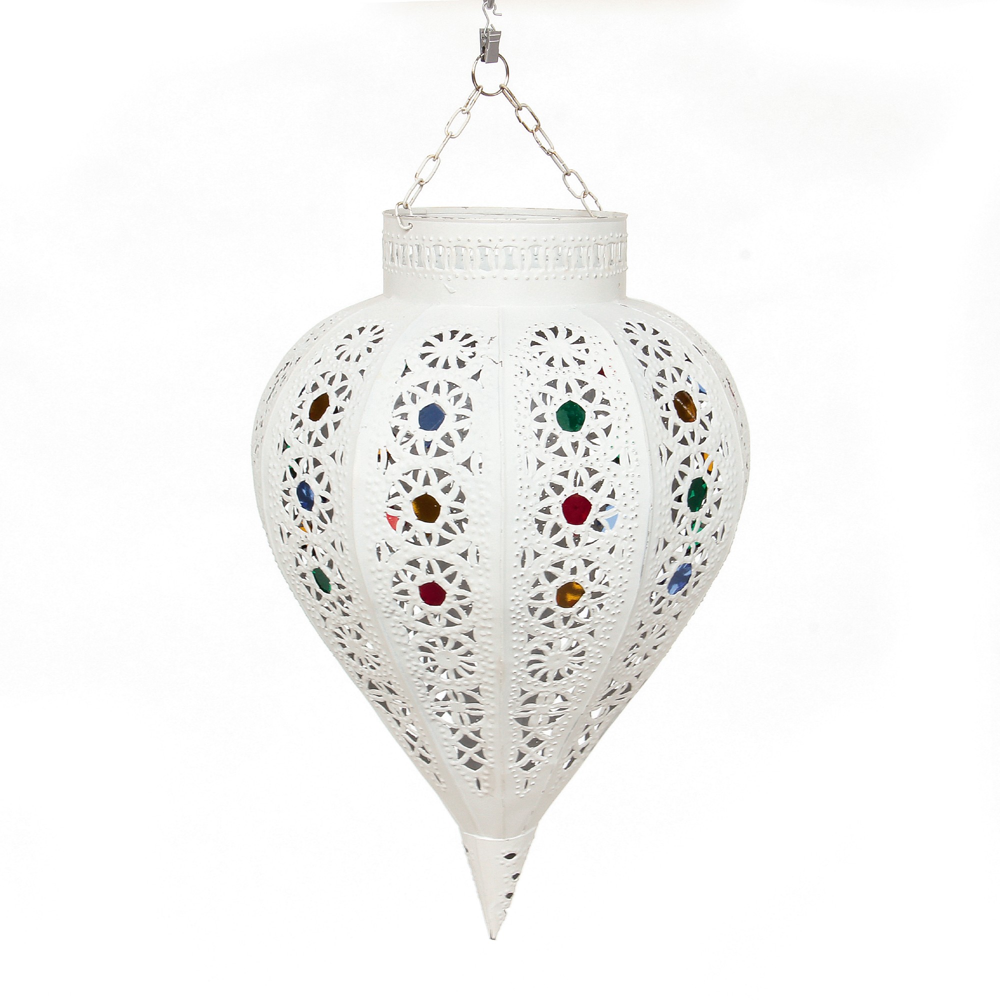 Deckenleuchte 'Qatarat', mattweiß, Ø 28 cm, H 48 cm