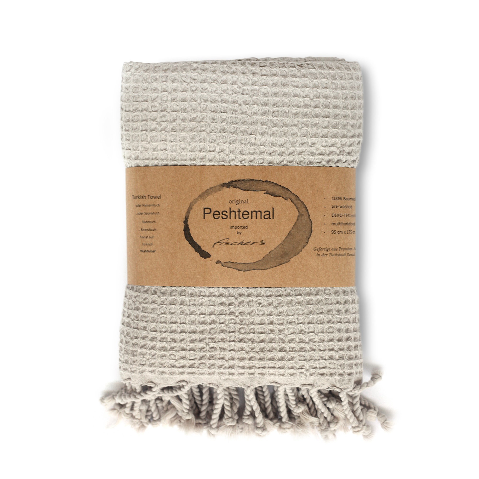 Hamamtuch 'Leme', beige, L 175 cm, B 95 cm