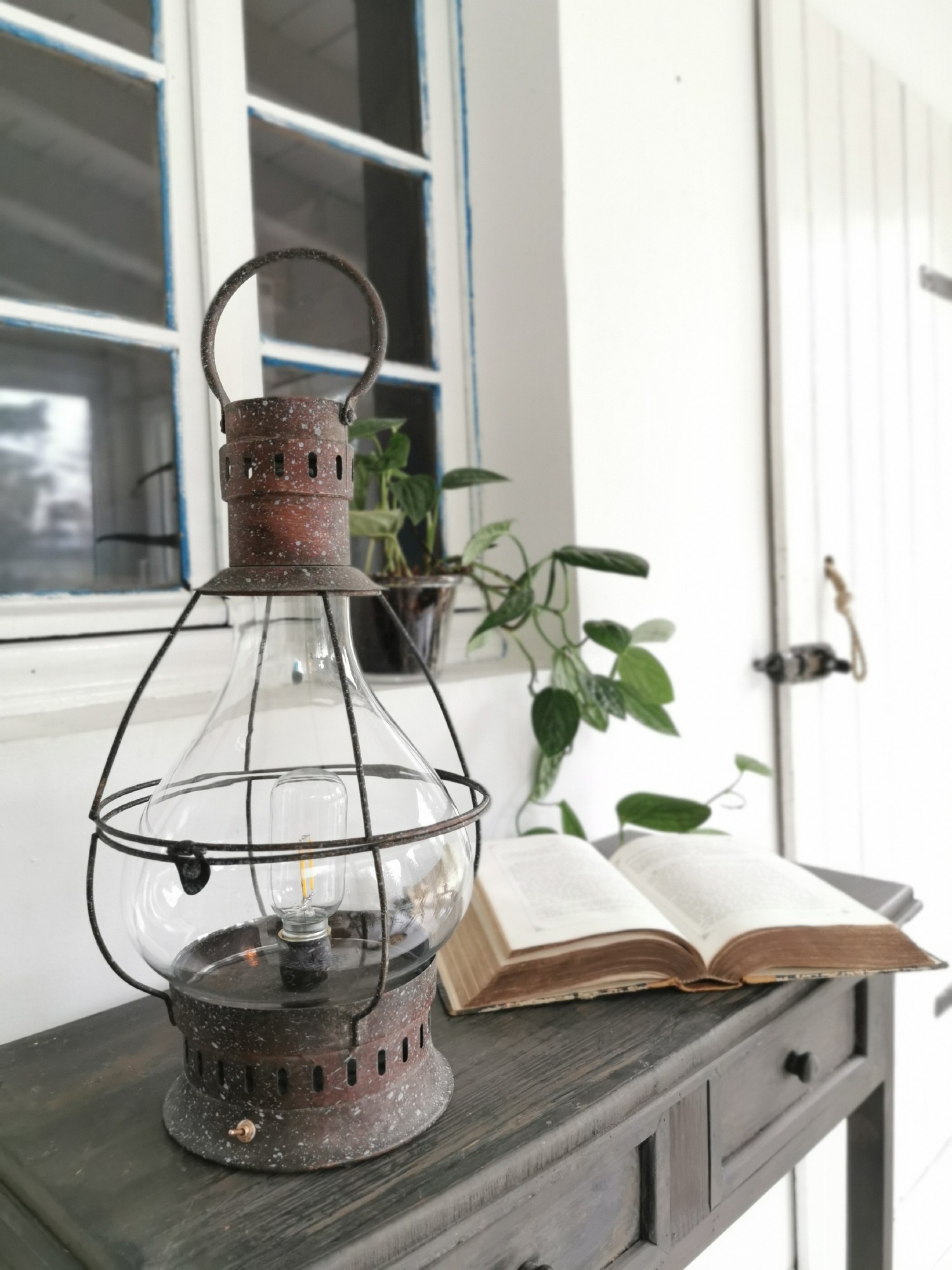 Leuchte 'Malu' batteriebetrieben, schwarz, grau, Ø 22,5 cm, H 40 cm