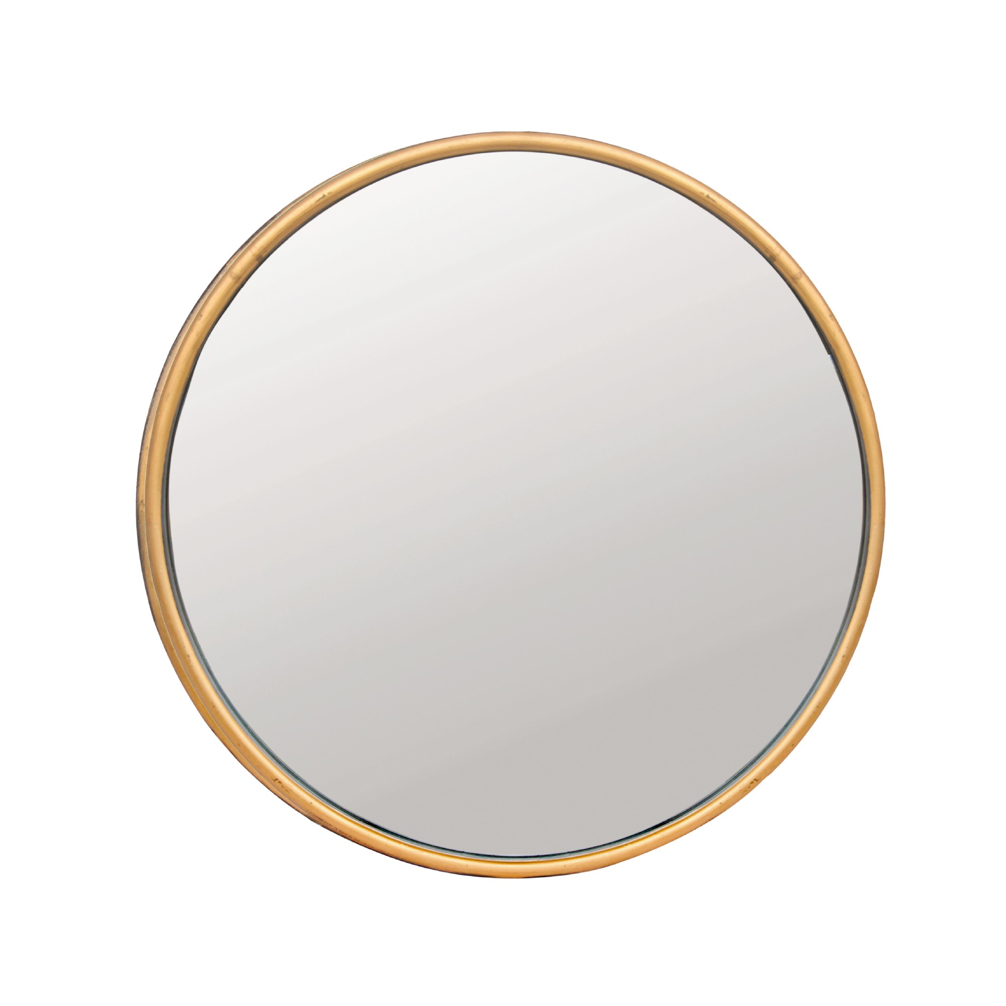 Runder Metall-Spiegel 'Lacette', antik gold, Ø 49 cm, T 3,5 cm