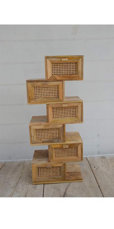 Schubladenturm 'Breixt', Mangoholz, H 122 cm, B 50 cm, T 30 cm