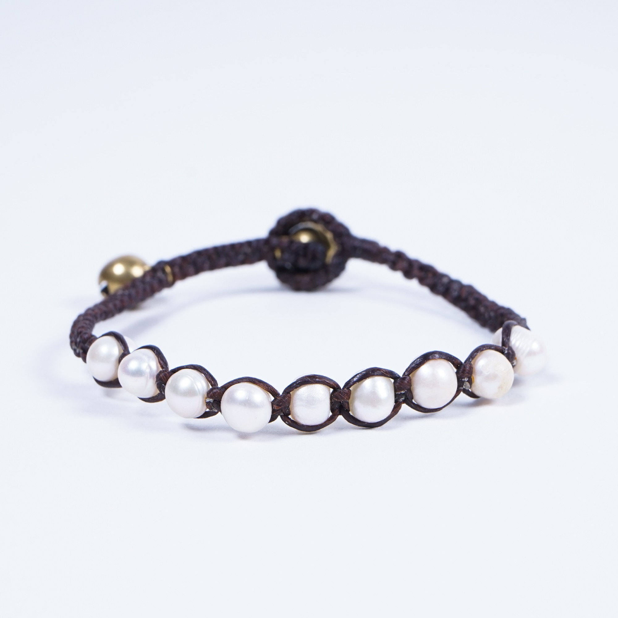 Armband 'Howie', handgefertigt, braun