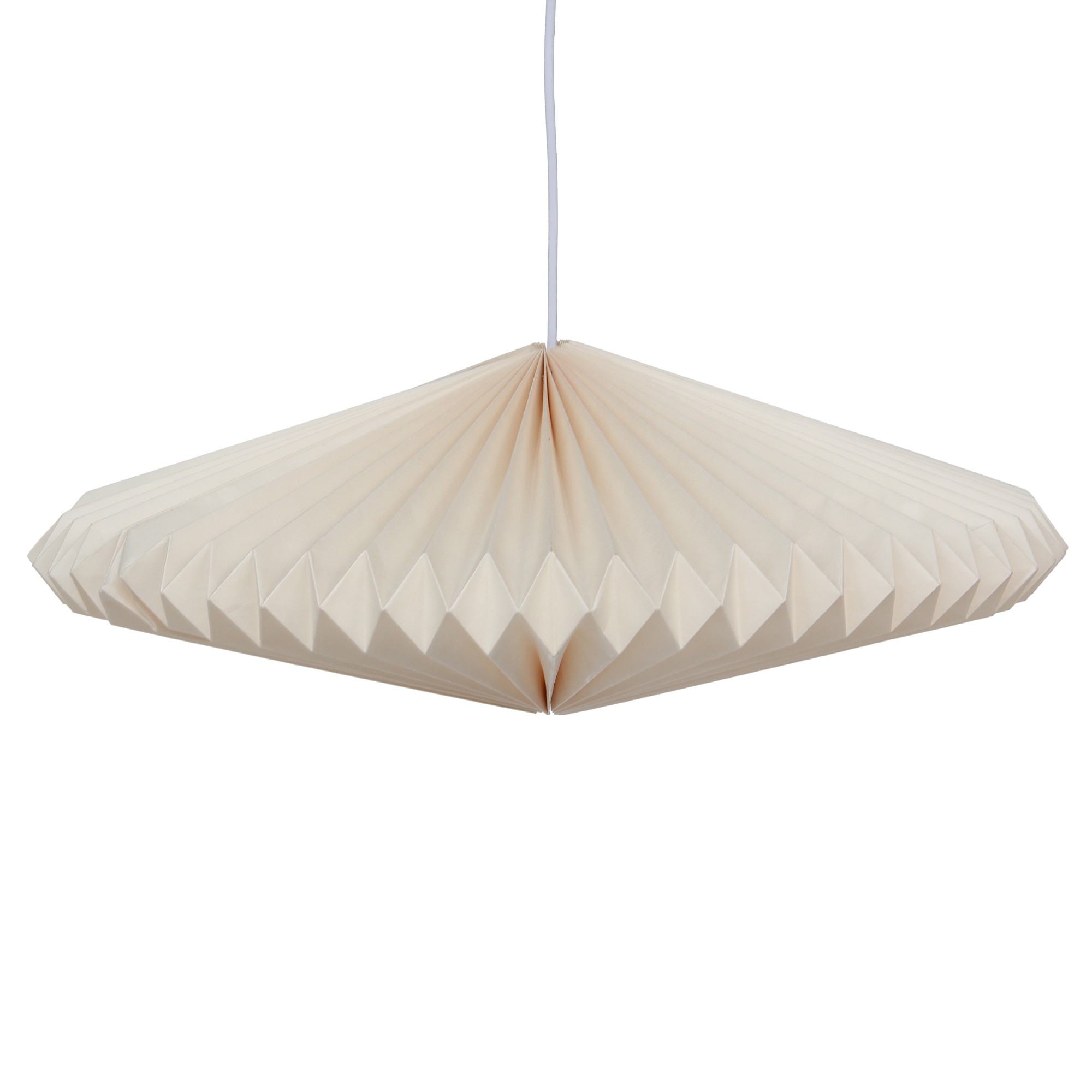 Papierlampe, weiß, Ø 60 cm, H 19 cm