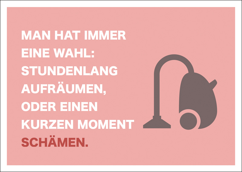 Postkarte 'Schämen'