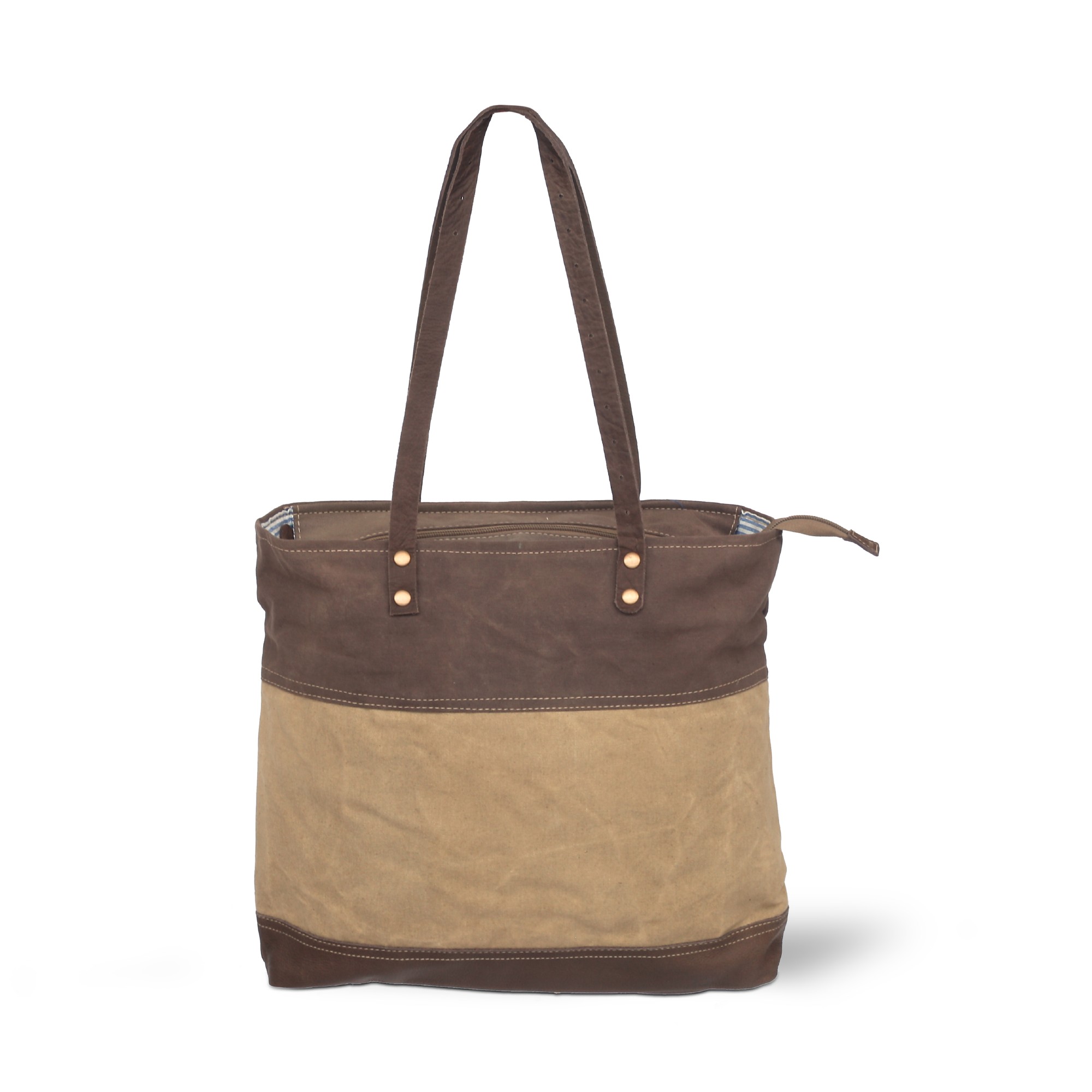 Shopper 'Huile de Quinine', braun, H 49 cm, B 37 cm
