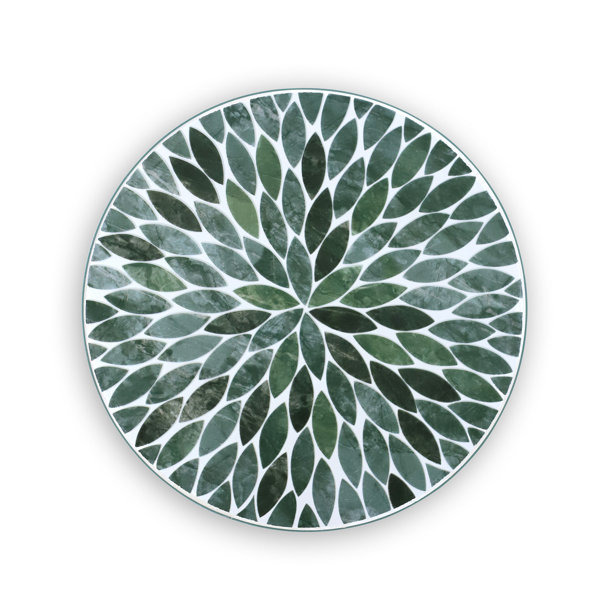 Kacheltisch 'Léneré', grün, Ø 60 cm, H 71 cm