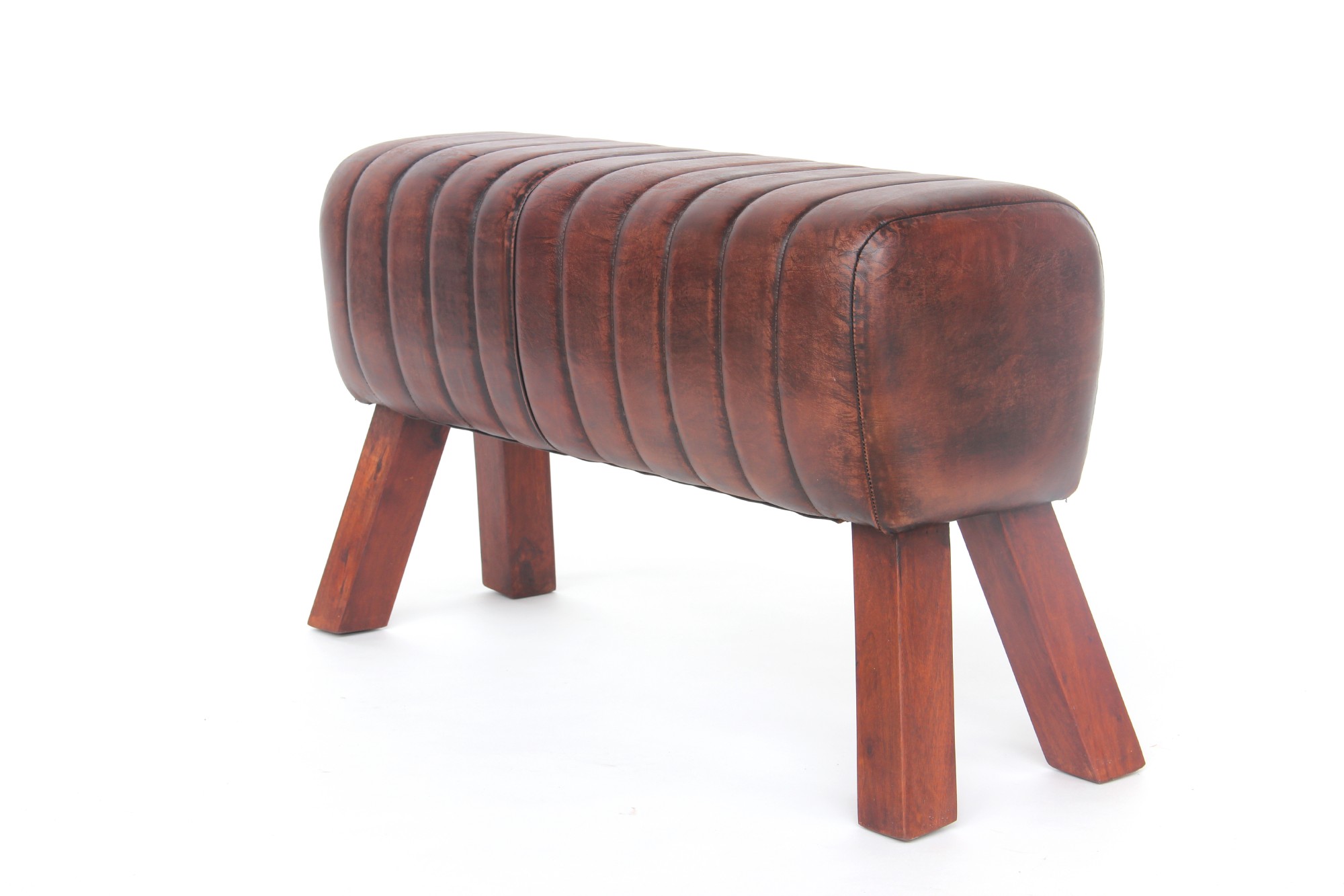 Sitzbock 'Dexter', cognac, natur, B 94 cm, H 54 cm, T 29 cm