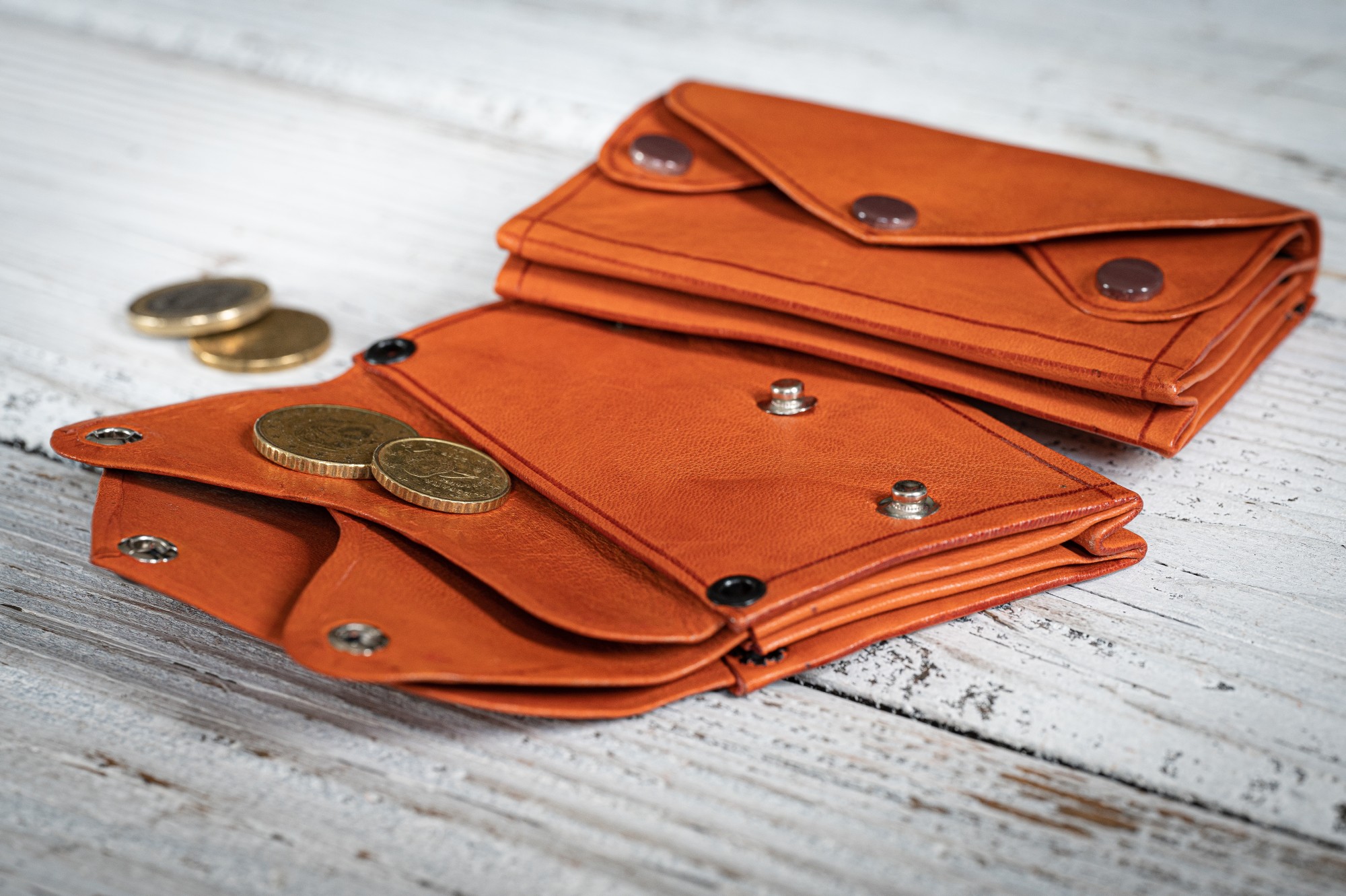 Portemonnaie, orange, L 10,5 cm, B 1,5 cm, H 7 cm