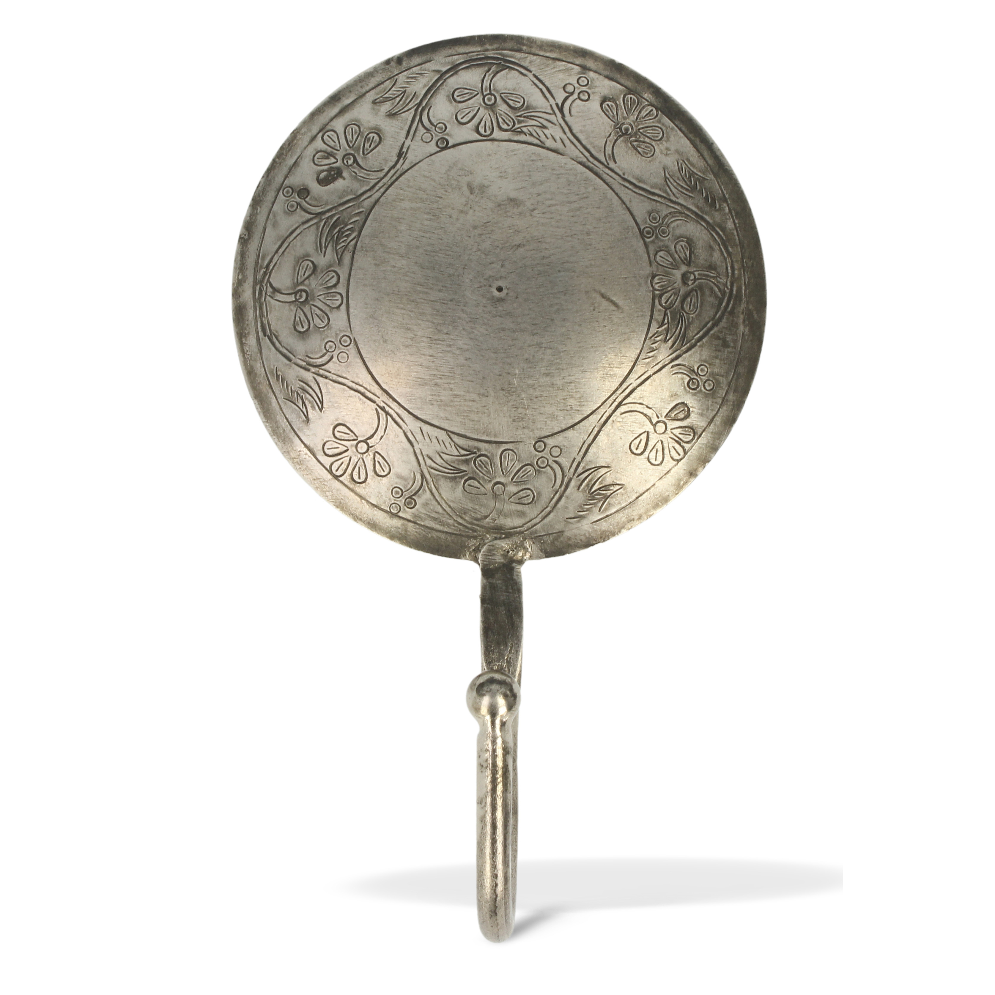 Wandhaken rund 'Modell B', silber, Ø 10 cm