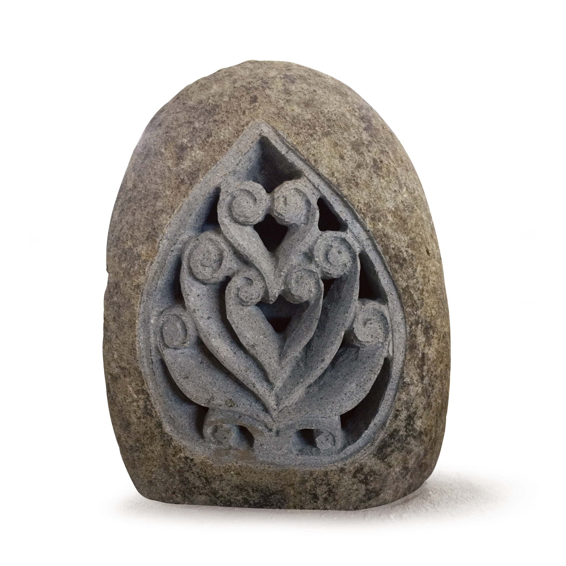 Gartenleuchte mit Ornament, natur, H ca. 30 - 35 cm