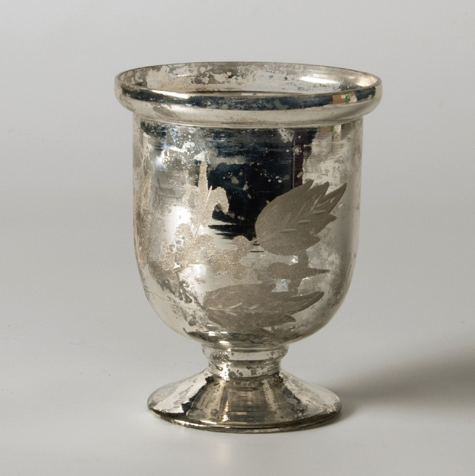 Pokal 'Leuven', aus Silberglas, H 13 cm, Ø 10 cm