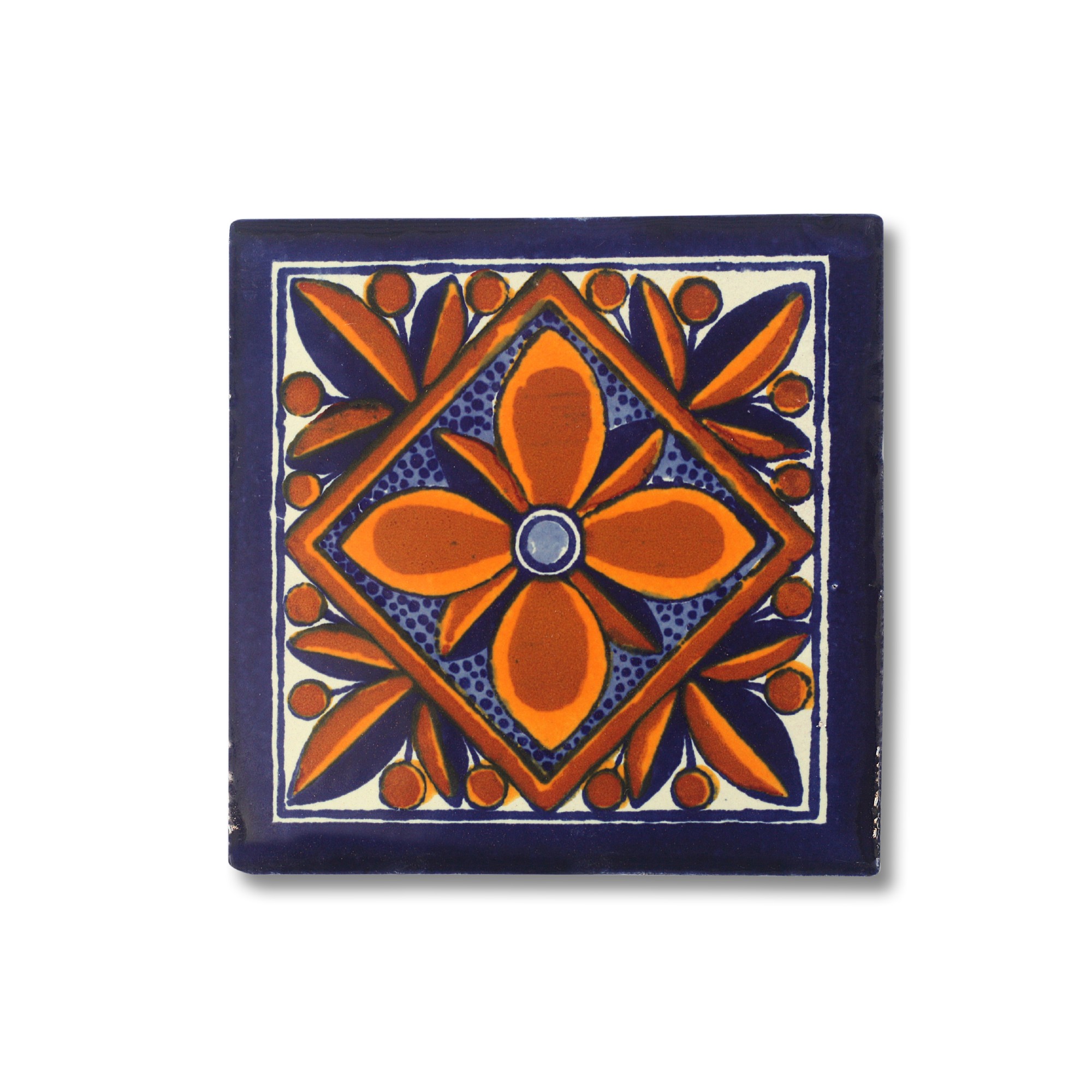 Kachel 'Puebla', multicolor, T 10 cm, B 10 cm, H 0,5 cm