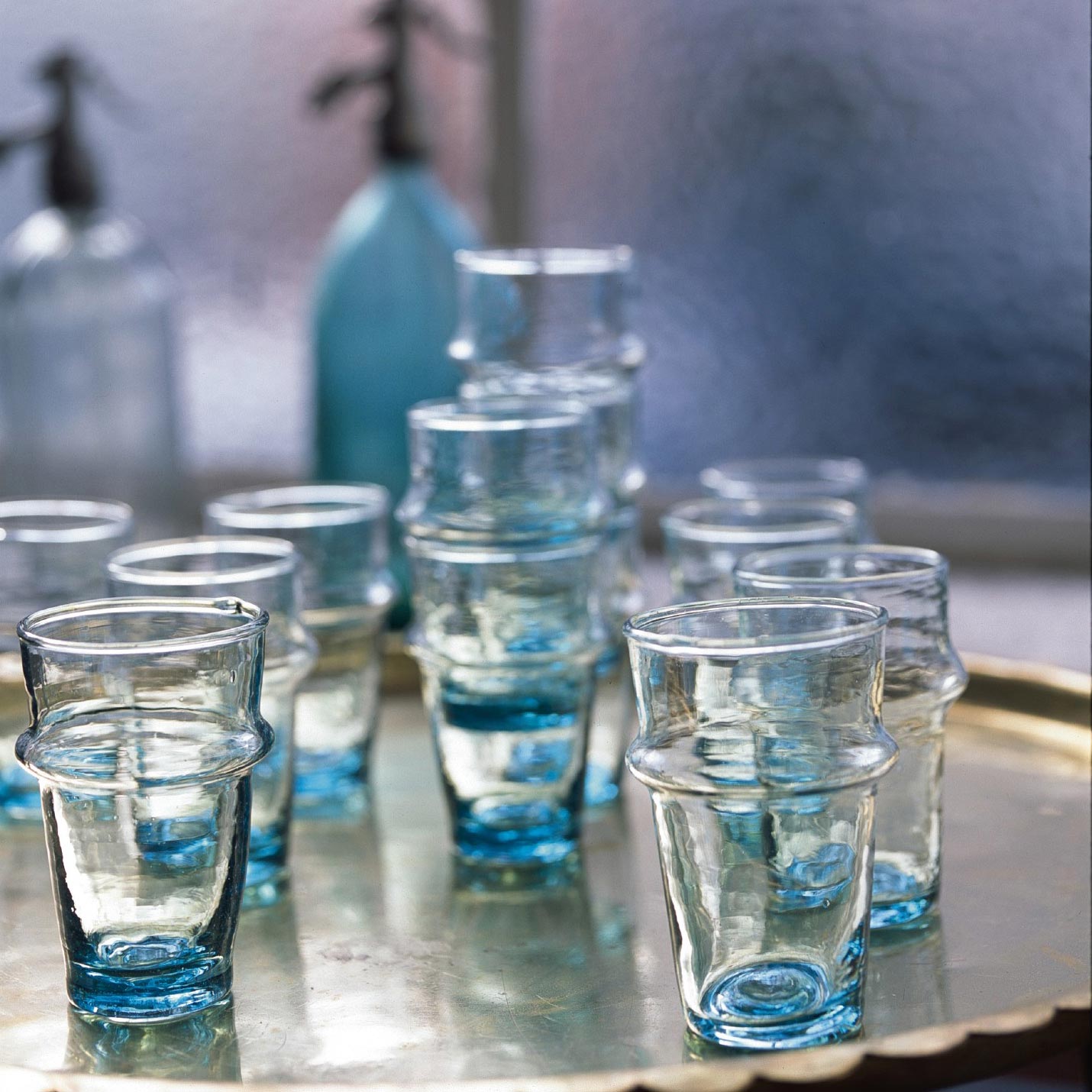 Teeglas, transparent, H 9,5 cm, Ø 5,5 cm