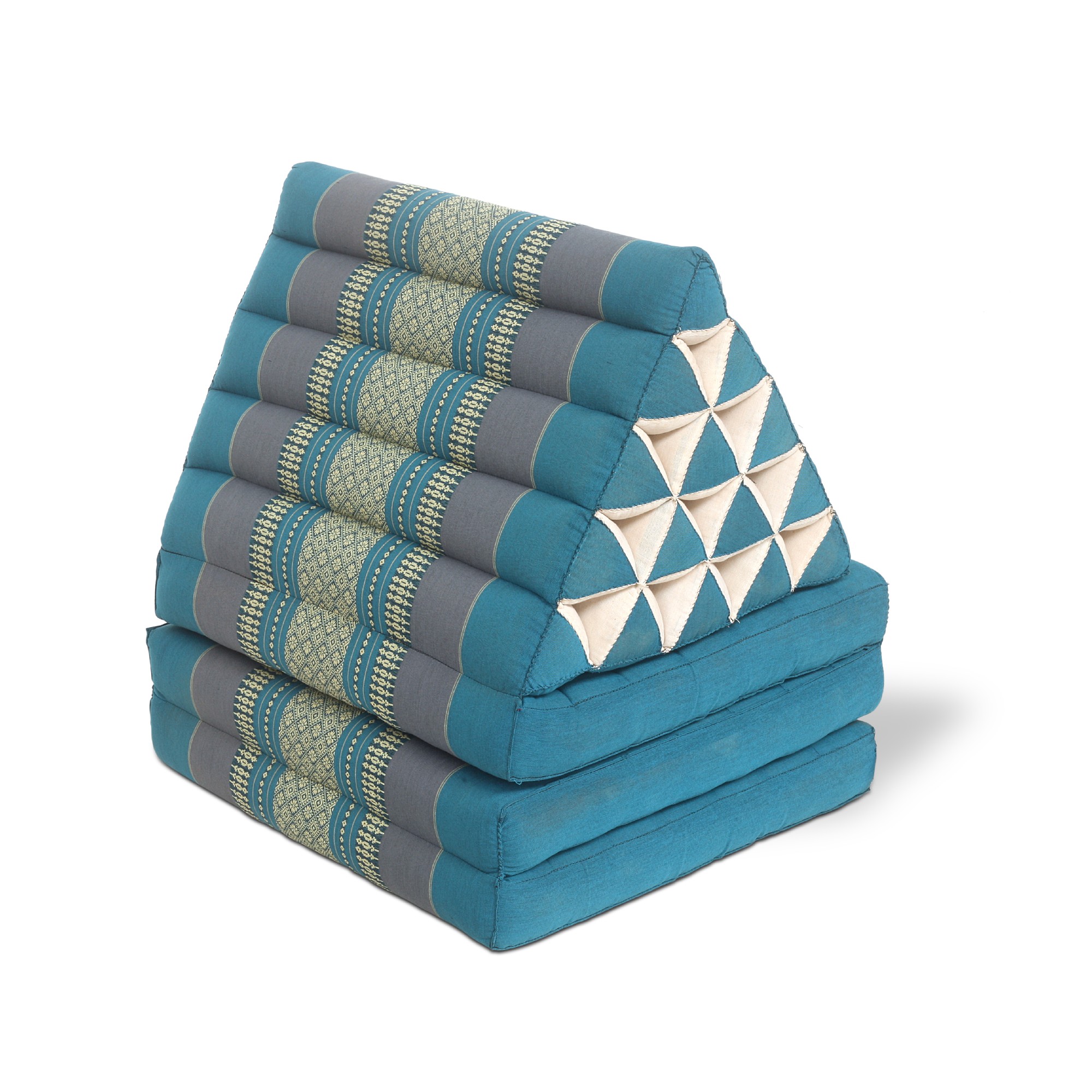 Triangelmatratze, blau, grau, T 170 cm, B 55 cm, H 5 cm