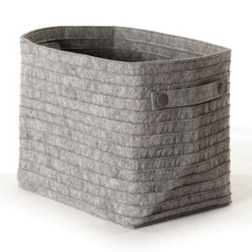 Box 'Carnac' aus Filz L, grau, B 30 cm, L 40 cm, H 34 cm