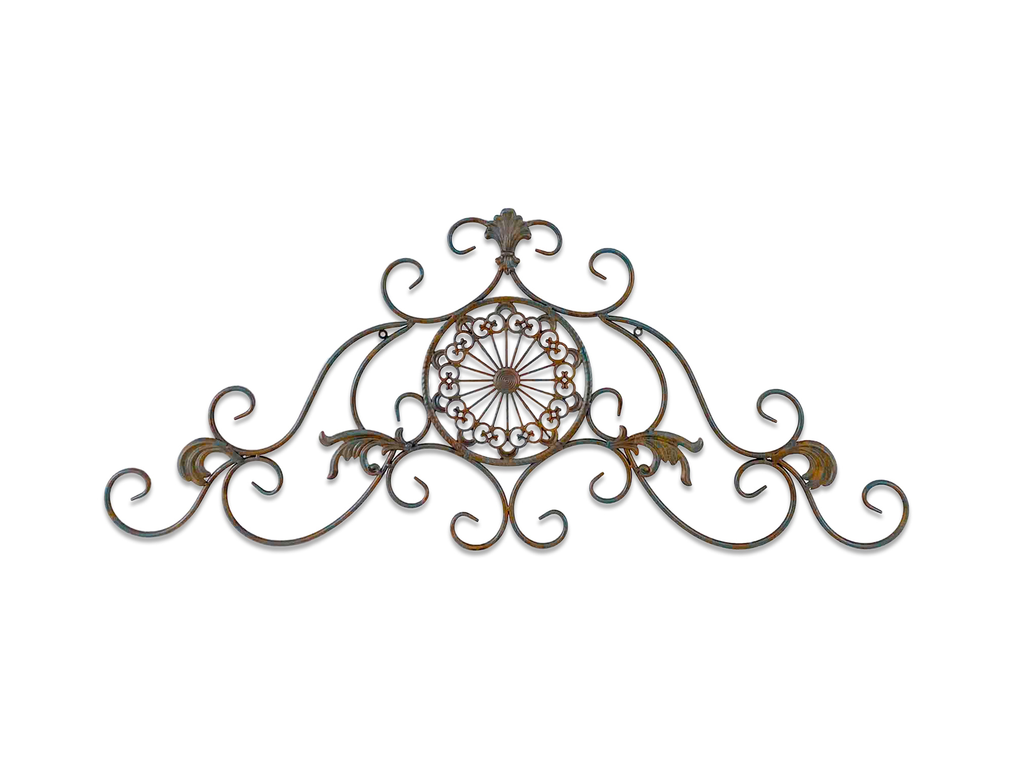 Wandornament aus Schmiedeeisen, B 106 cm, H 46 cm