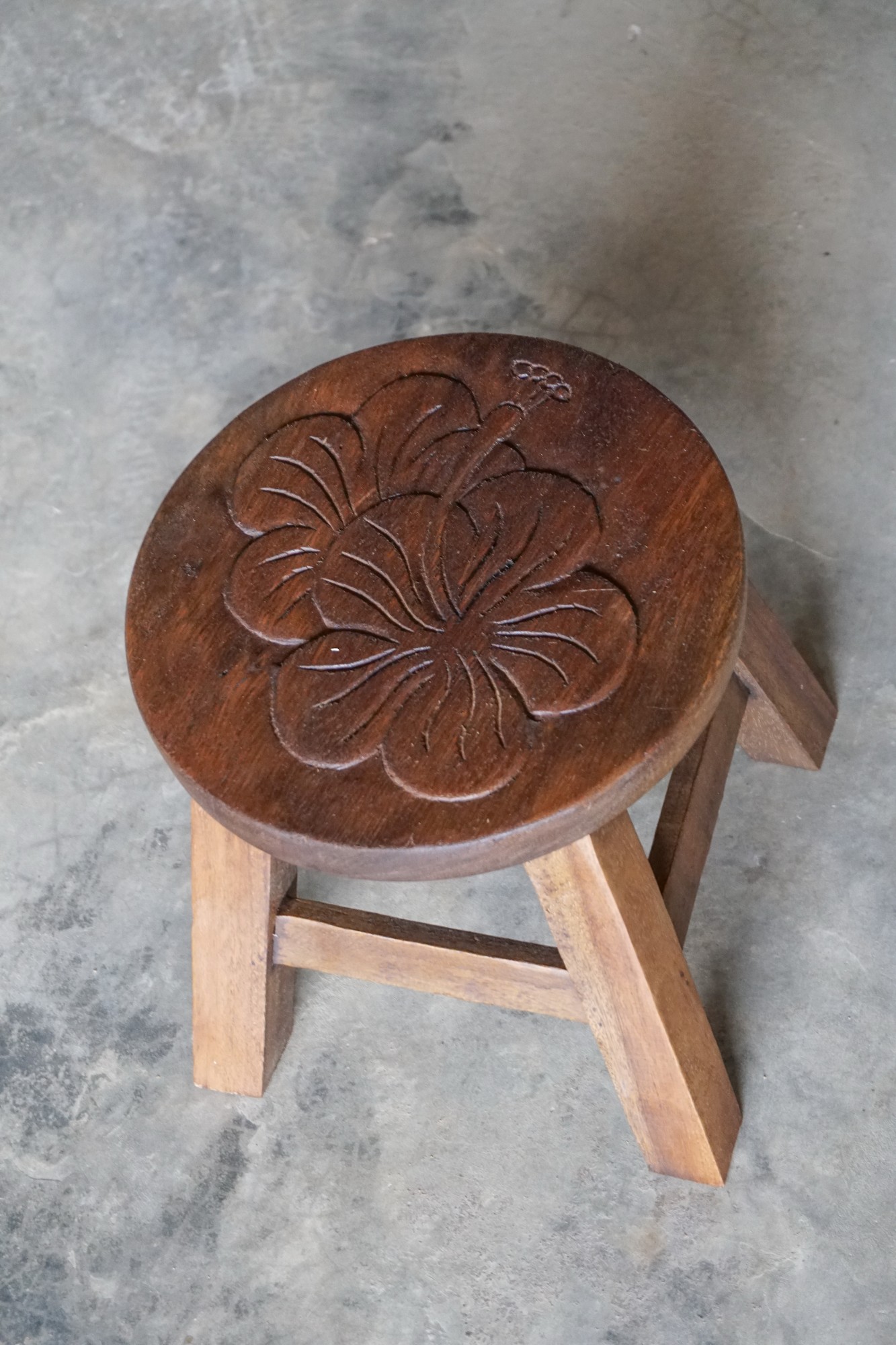 Hocker 'Flower', natur, Ø 25 cm, H 25 cm