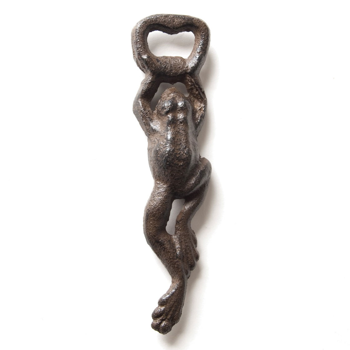 Flaschenöffner 'Frosch', aus Gusseisen, L 17 cm, B 4,5 cm, H 2,5 cm