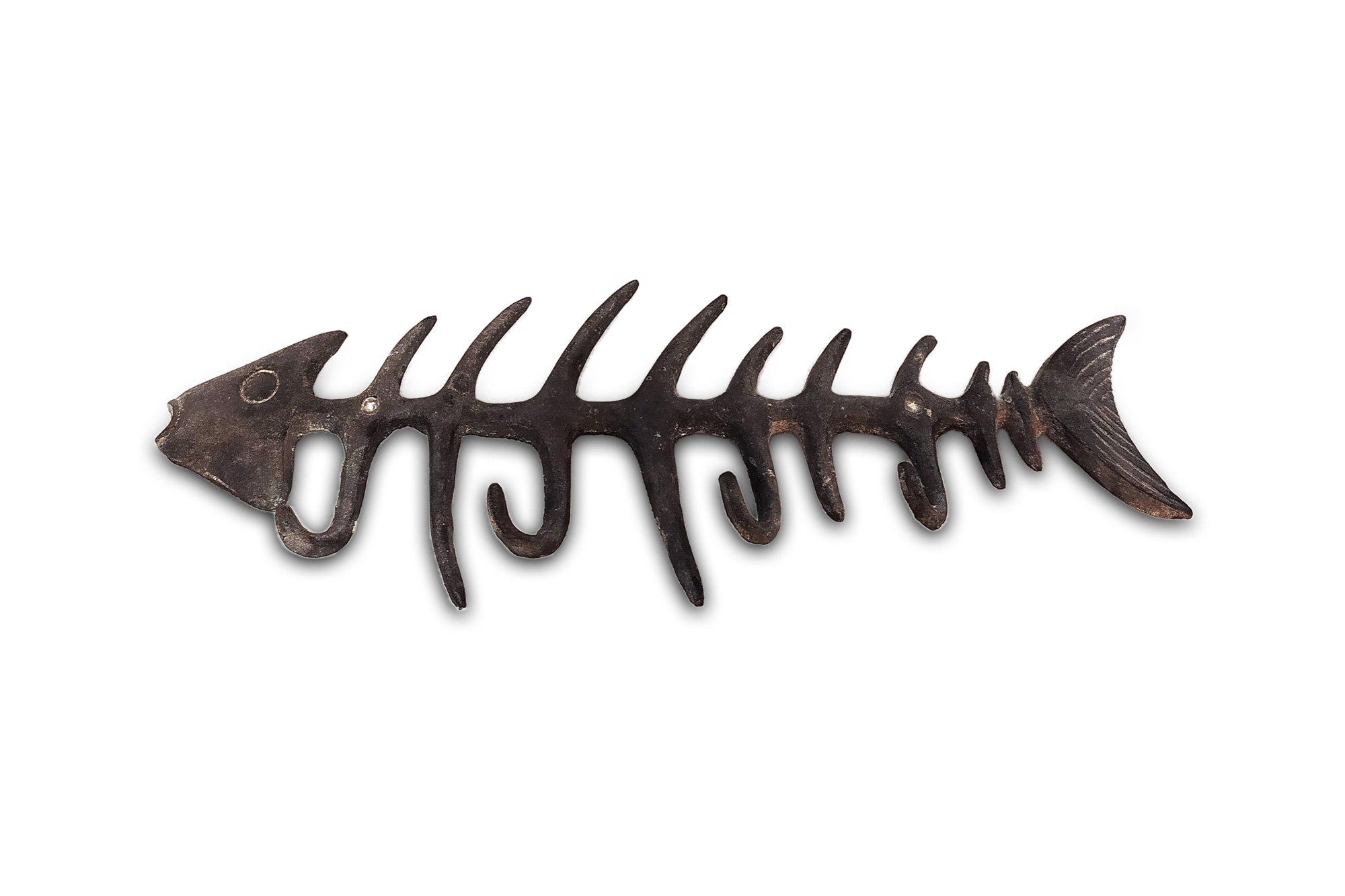 Wandhaken 'Fisch' aus Eisen, B 47 cm, H 18 cm, L 5 cm