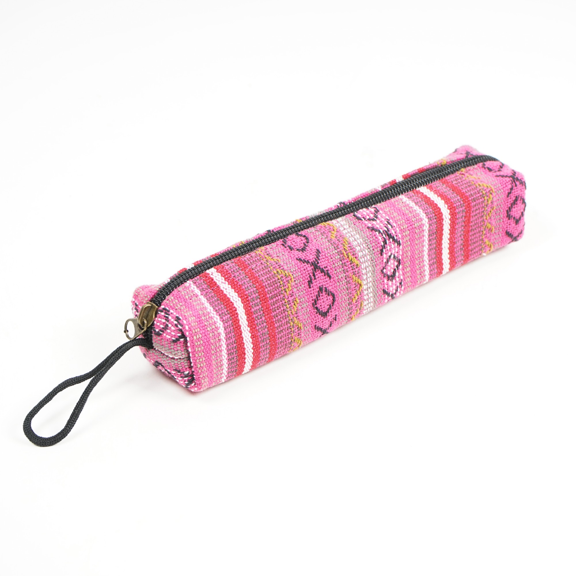 Stifteetui 'Kildala', echte Handarbeit aus Nepal, rosa, B 22 cm, H 5 cm