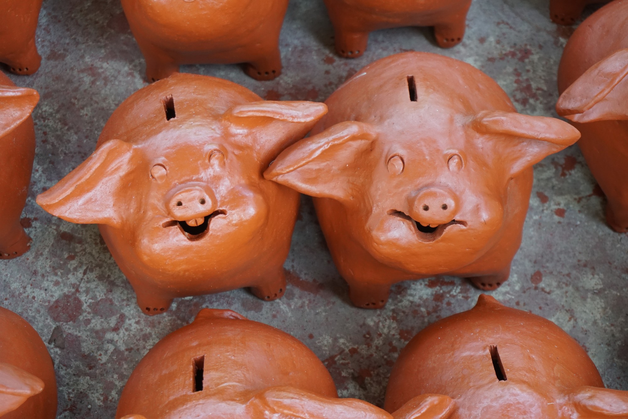 Sparschwein 'Rüdiger', terrakotta, B 23 cm, H 21 cm, L 24 cm