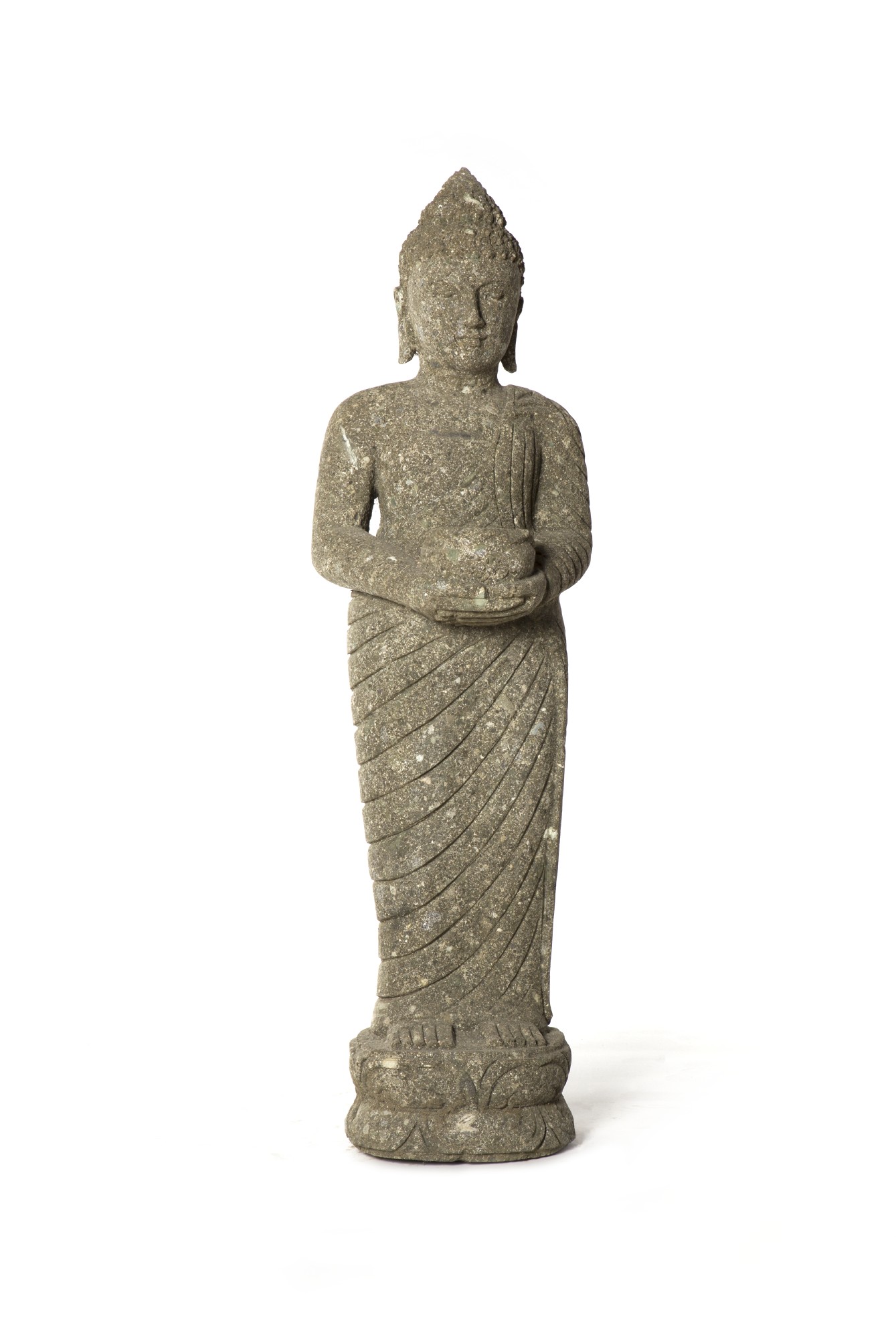 Naturstein 'Buddha' Behälter, grau, T 25 cm, B 40 cm, H 125 cm