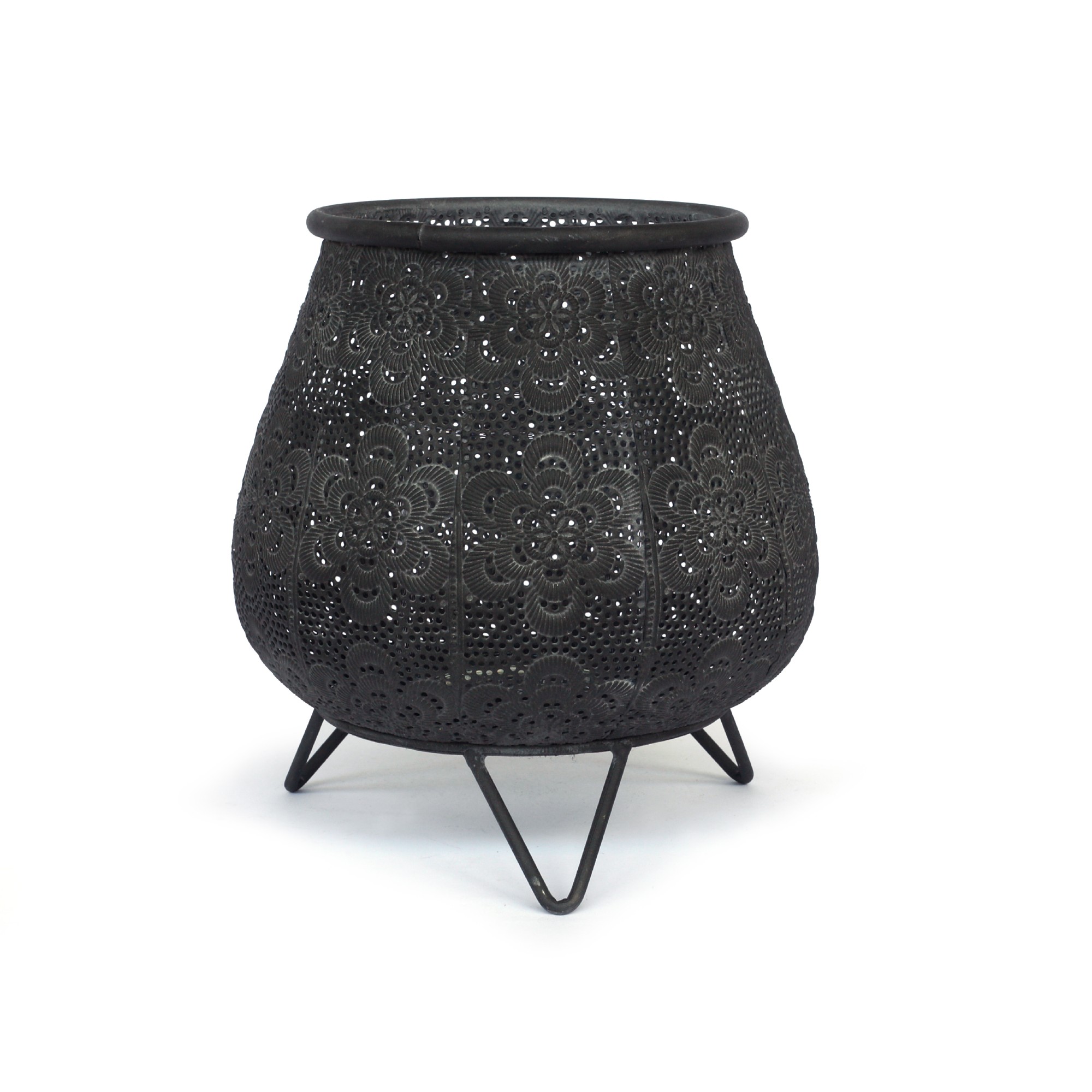 Windlicht 'Dibonde', aus Metall, Ø 20,5 cm, H 20,5 cm