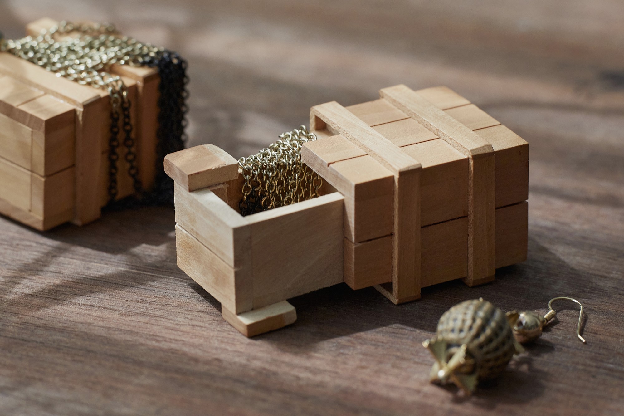 Secret Box, natur, B 5 cm, H 3,5 cm, L 4 cm