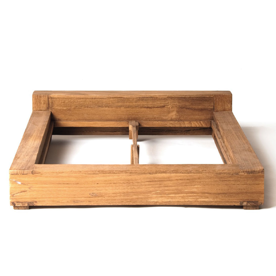 Bettrahmen 'Surabaya' aus recyceltem Teak, natur, B 200 cm, L 200 cm