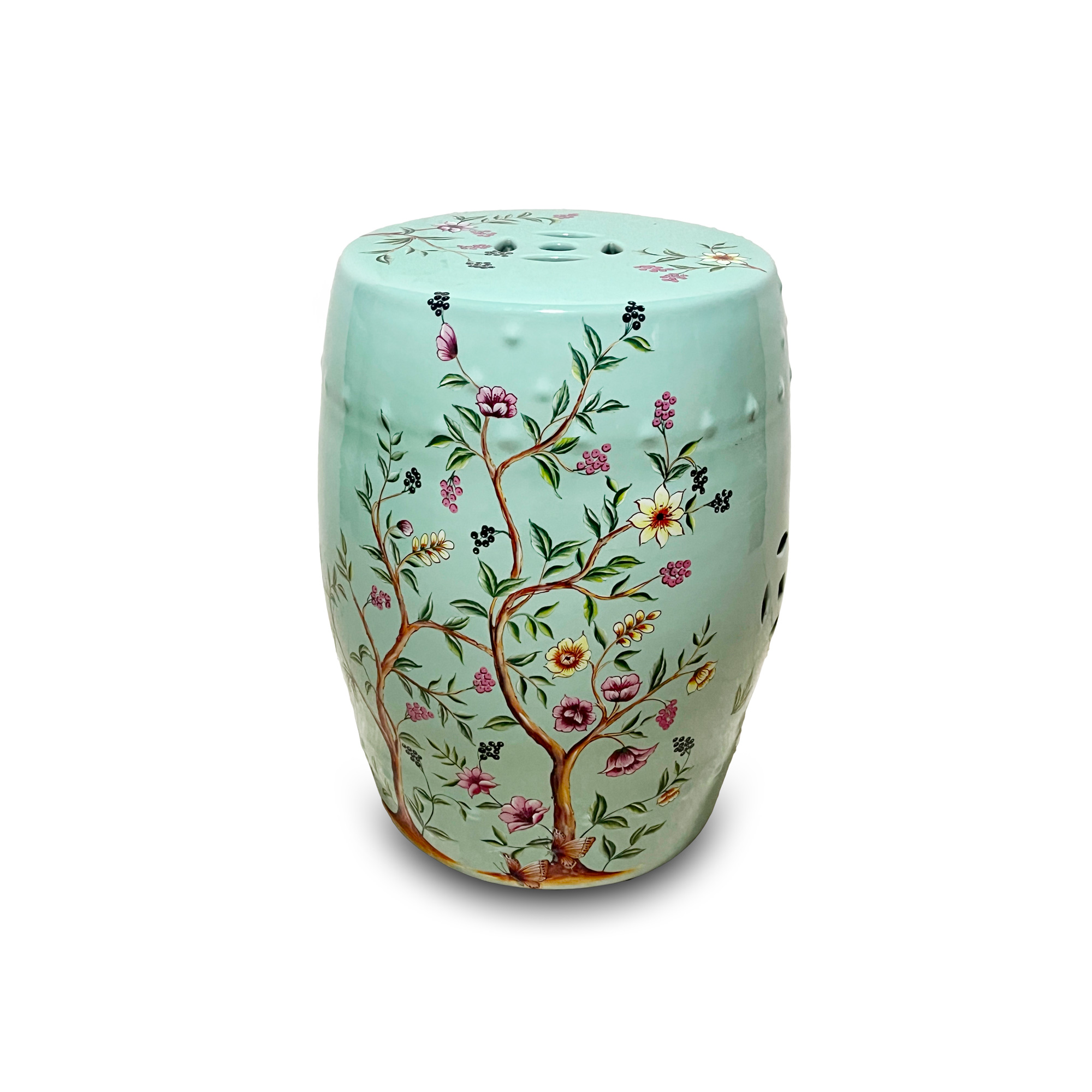 Keramik-Hocker, mint, multicolor, Ø 34 cm, H 43 cm
